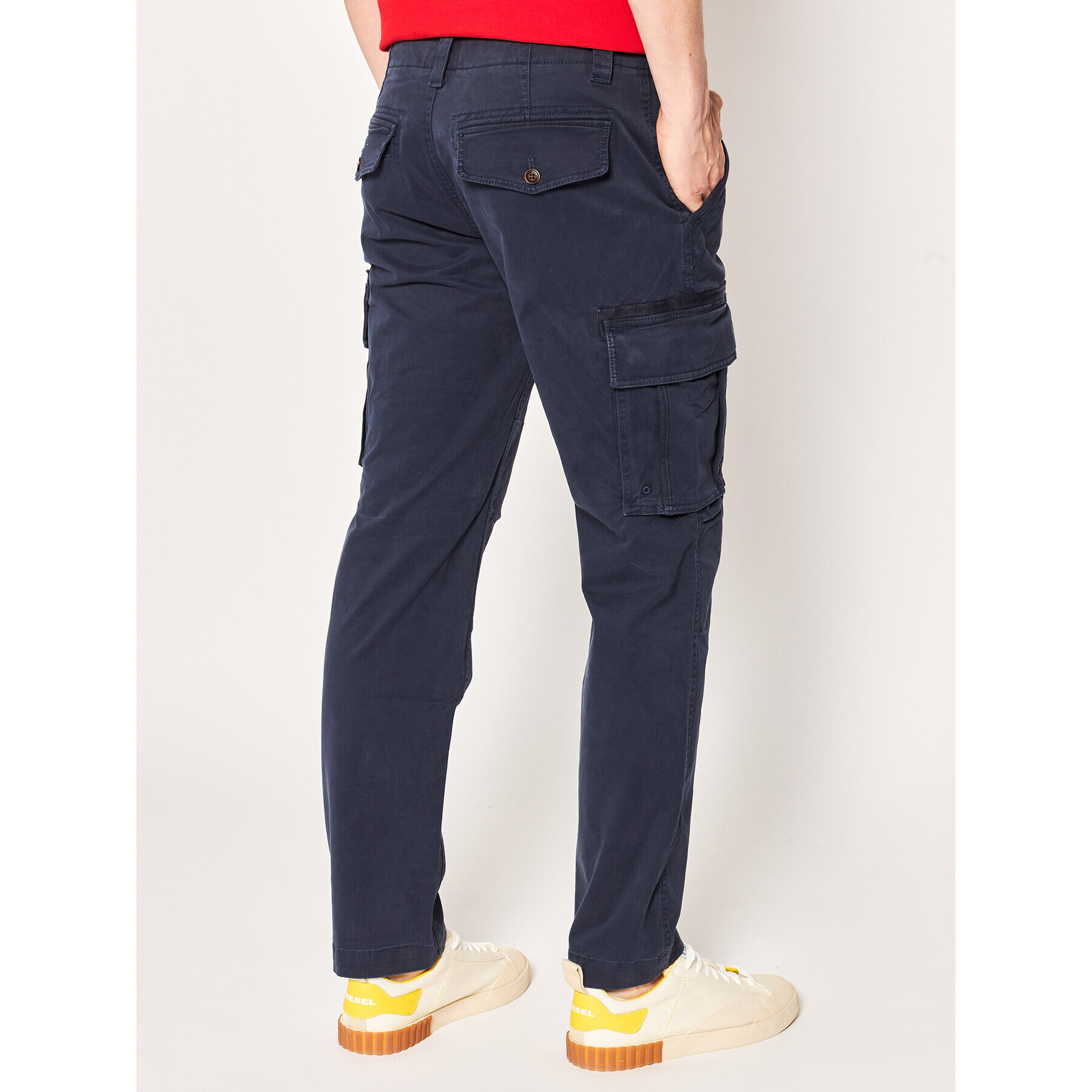 Tommy Jeans Дънки Straight Leg Straight Cargo DM0DM07820 Тъмносин Straight Fit - Pepit.bg