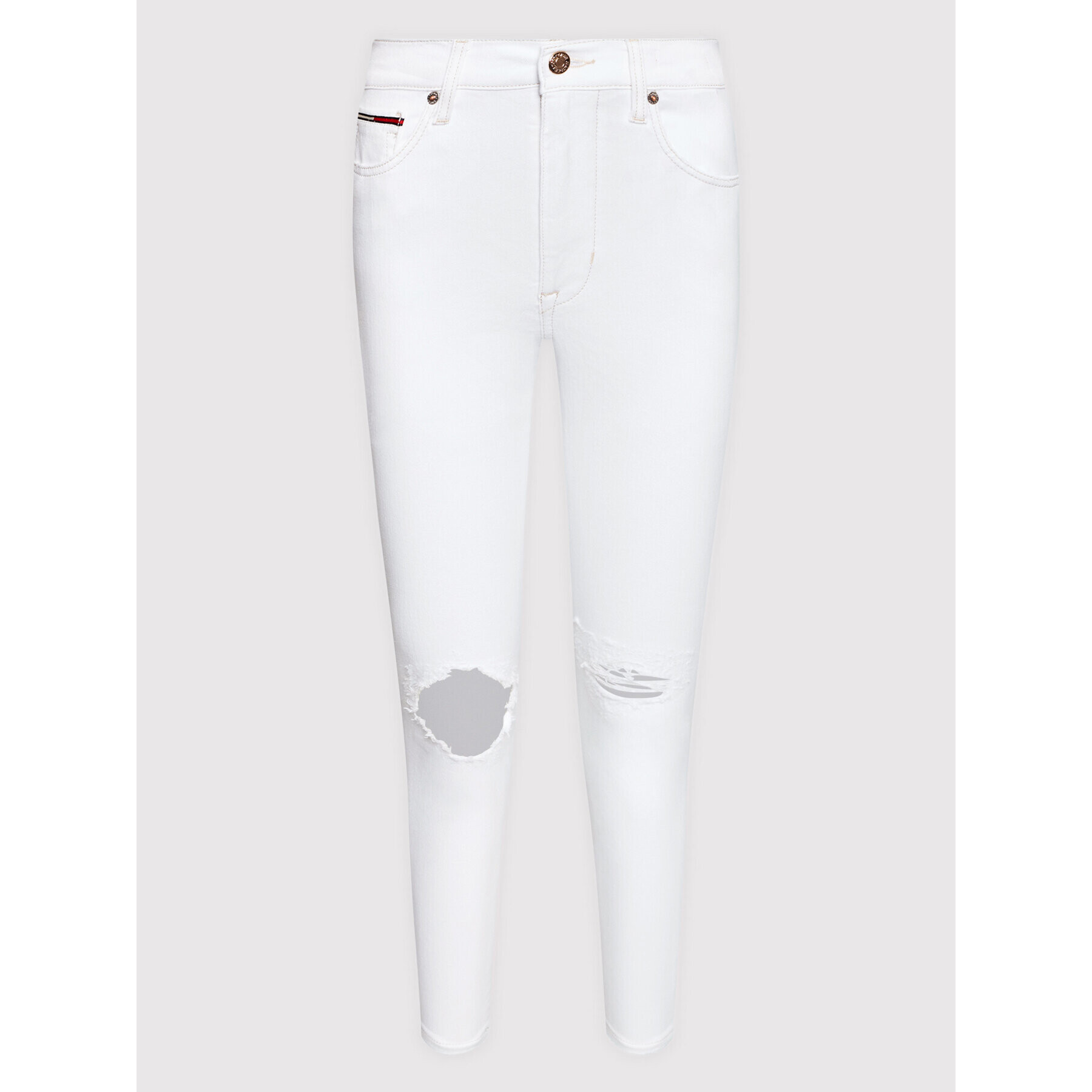 Tommy Jeans Дънки Sylvia DW0DW12392 Бял Super Skinny Fit - Pepit.bg