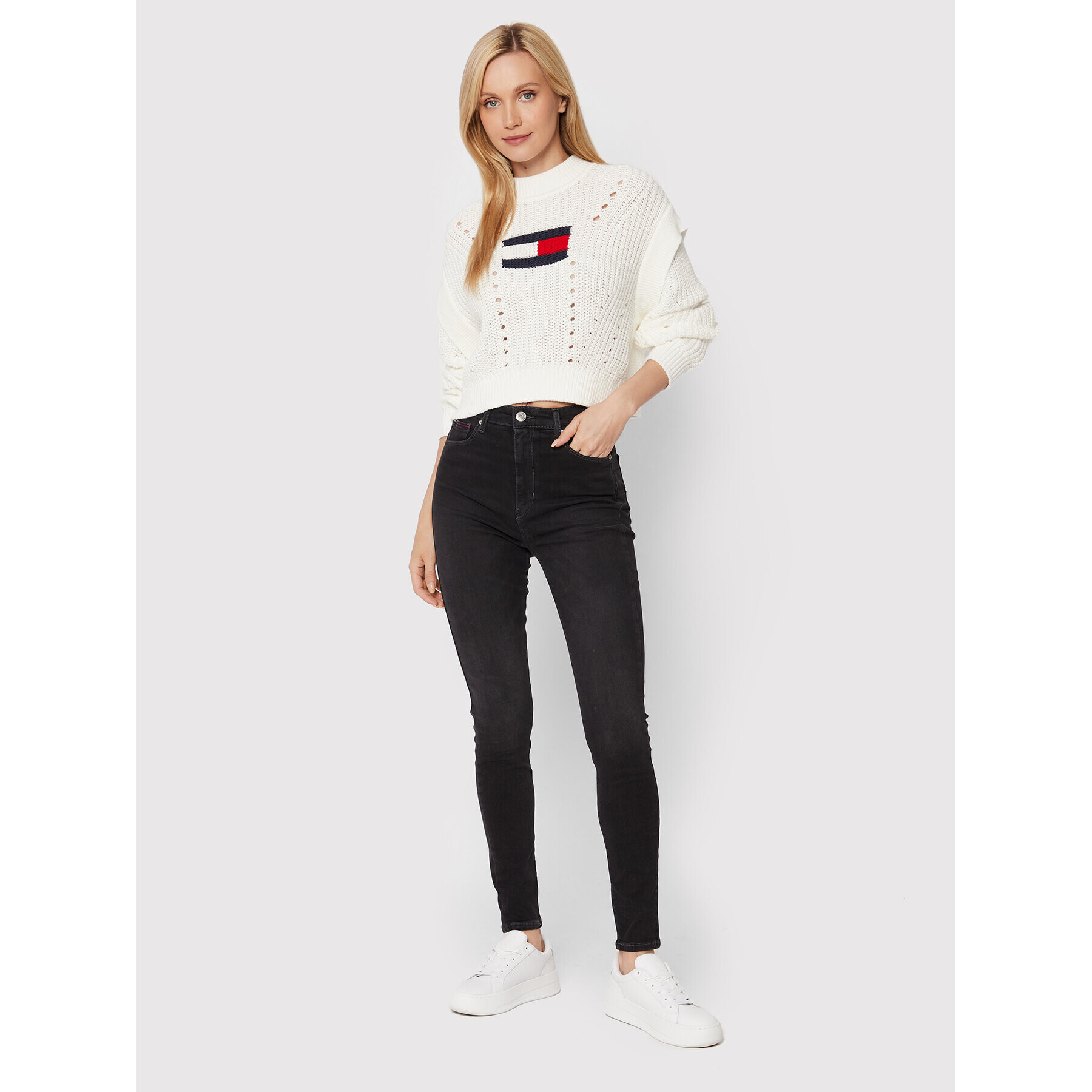 Tommy Jeans Дънки Sylvia DW0DW13359 Черен Super Skinny Fit - Pepit.bg