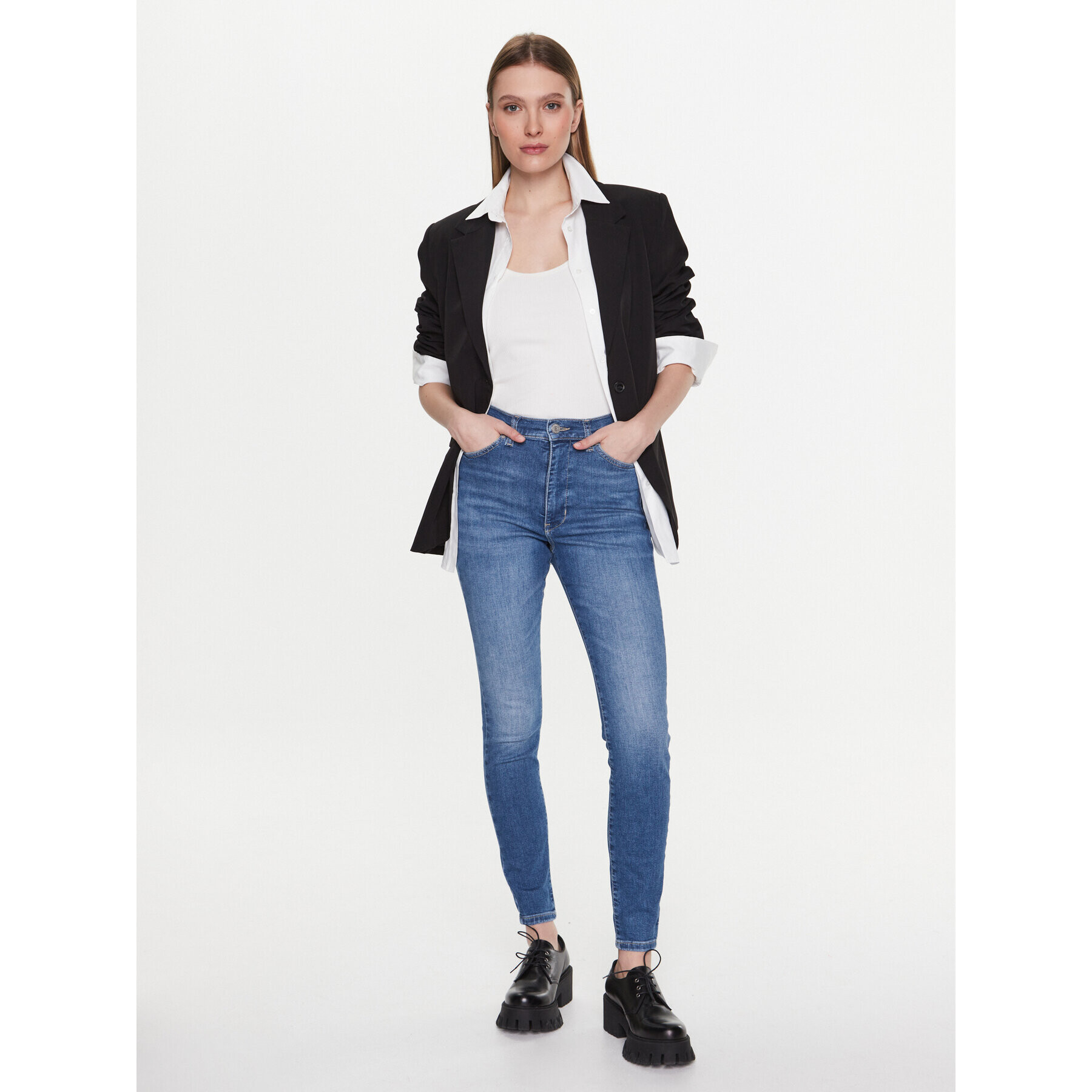Tommy Jeans Дънки Sylvia DW0DW15491 Син Skinny Fit - Pepit.bg