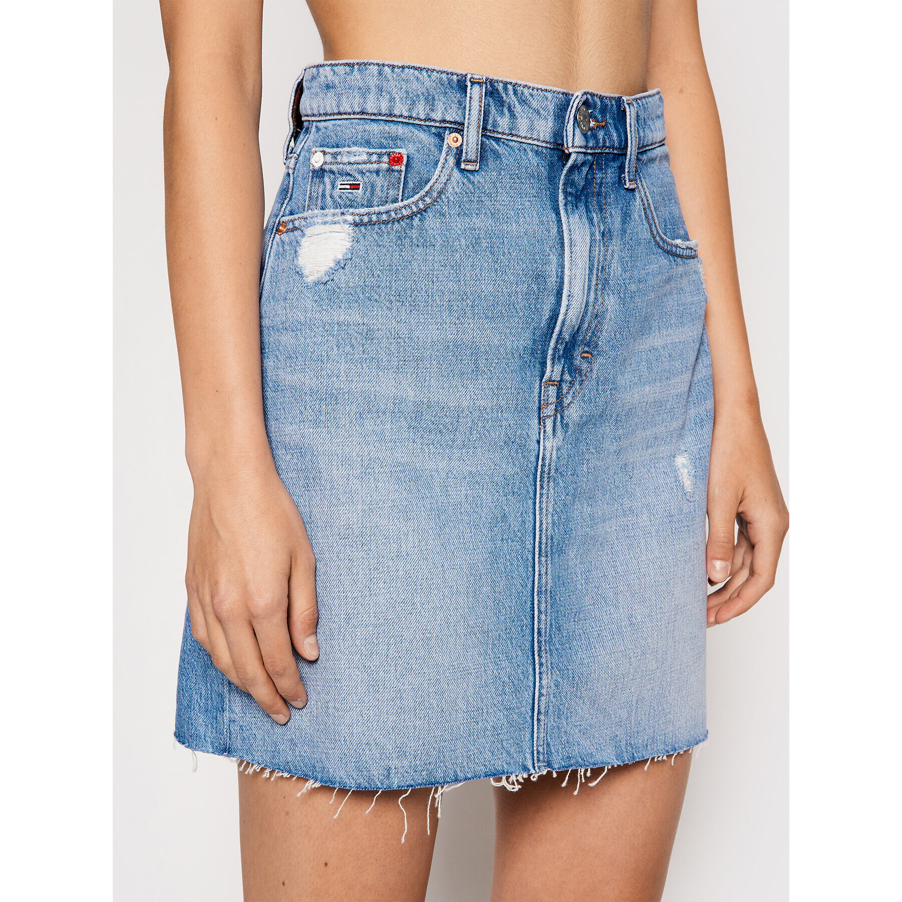 Tommy Jeans Дънкова пола AE718 DW0DW10328 Син Regular Fit - Pepit.bg
