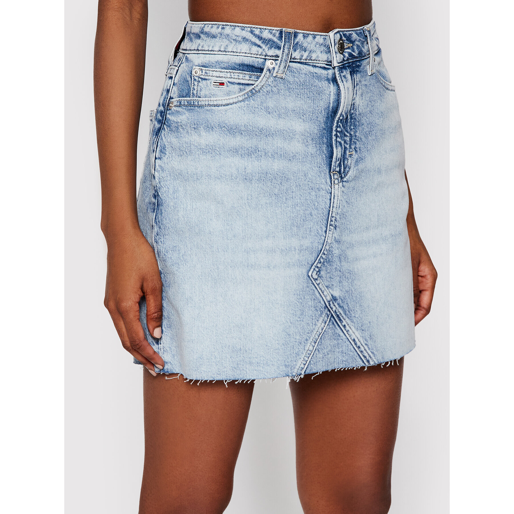 Tommy Jeans Дънкова пола Albc DW0DW10102 Син Regular Fit - Pepit.bg