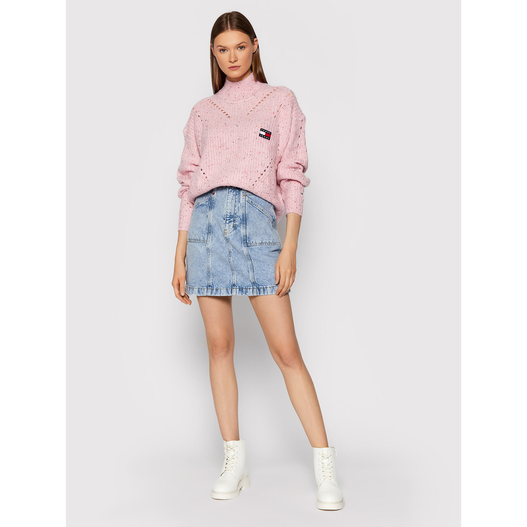 Tommy Jeans Дънкова пола DW0DW11028 Син Mom Fit - Pepit.bg