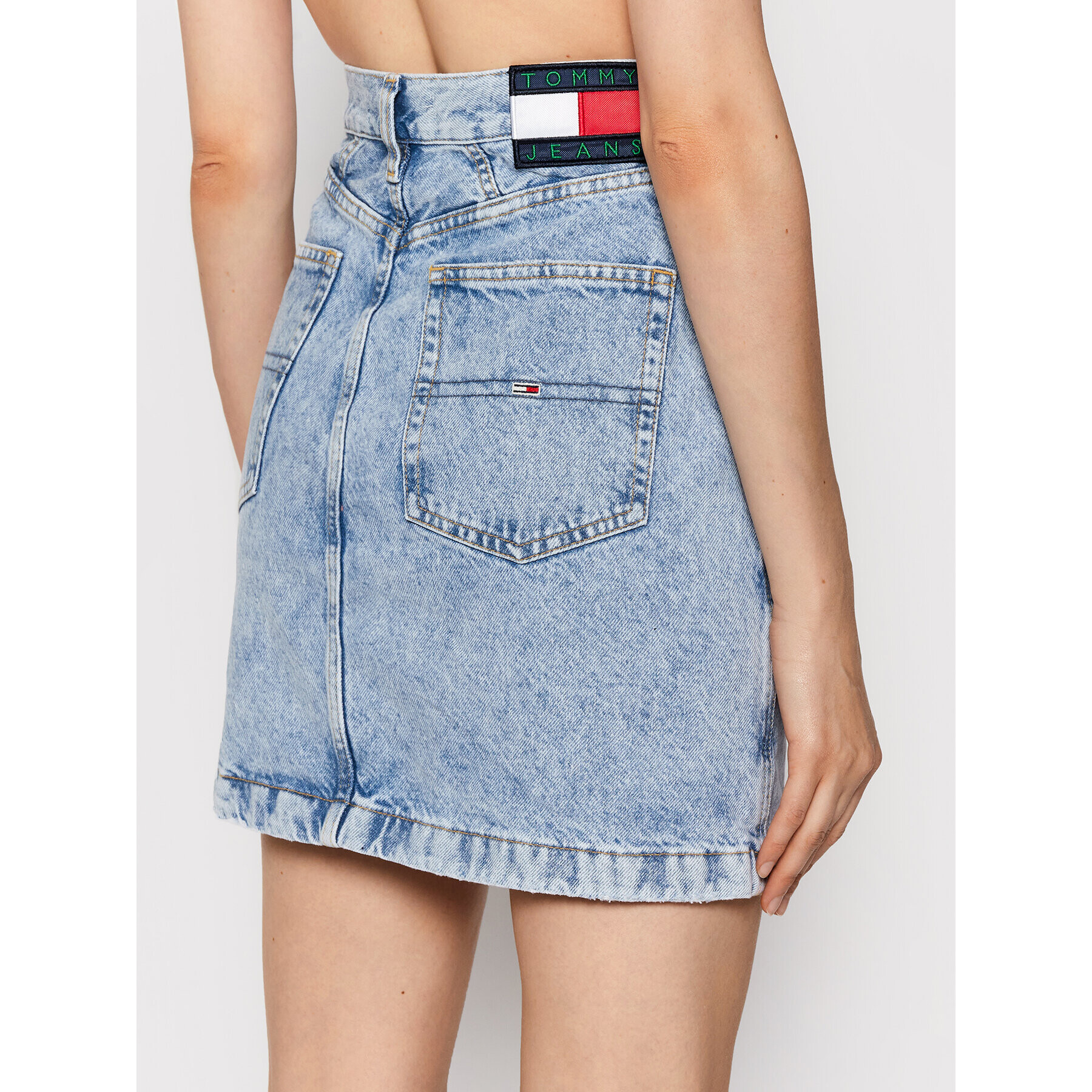 Tommy Jeans Дънкова пола DW0DW11028 Син Mom Fit - Pepit.bg