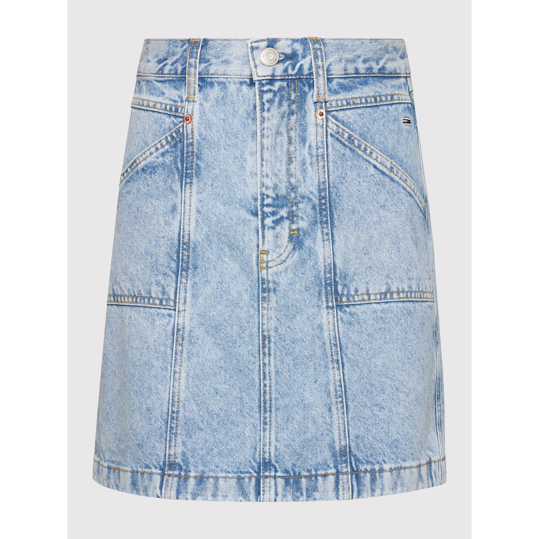 Tommy Jeans Дънкова пола DW0DW11028 Син Mom Fit - Pepit.bg
