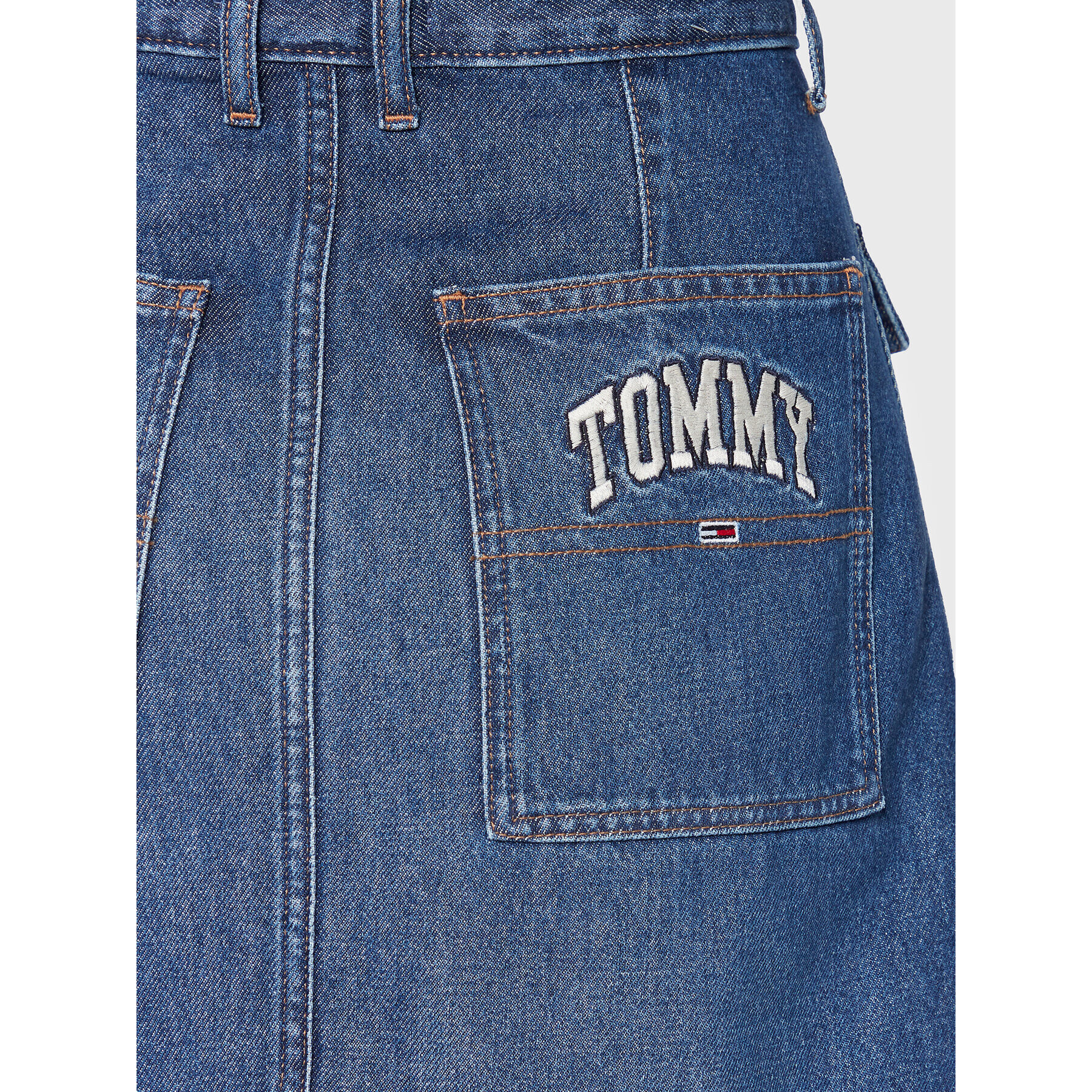 Tommy Jeans Дънкова пола Line DW0DW14149 Тъмносин Regular Fit - Pepit.bg