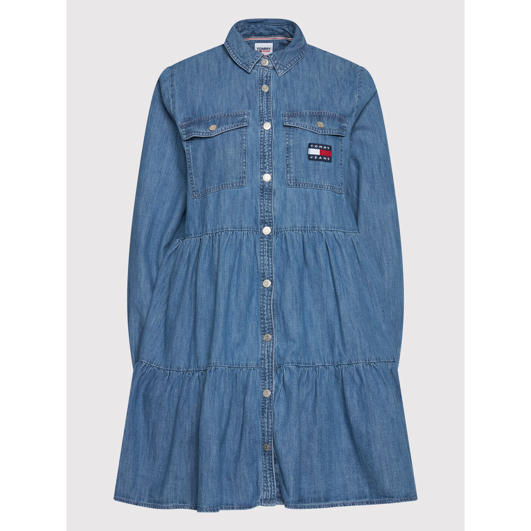 Tommy Jeans Дънкова рокля DW0DW12868 Син Regular Fit - Pepit.bg