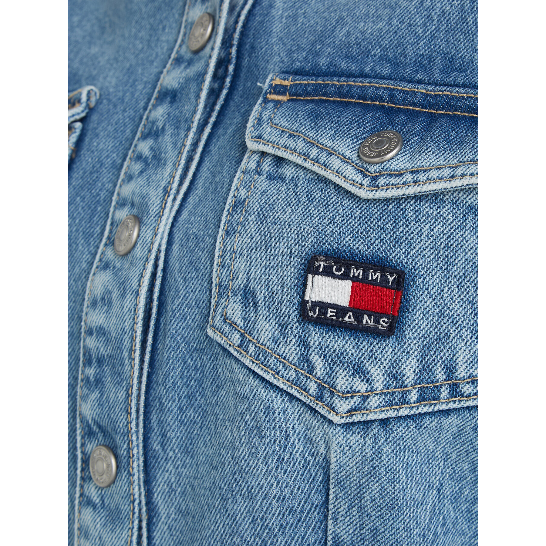 Tommy Jeans Дънкова рокля DW0DW16716 Син Slim Fit - Pepit.bg
