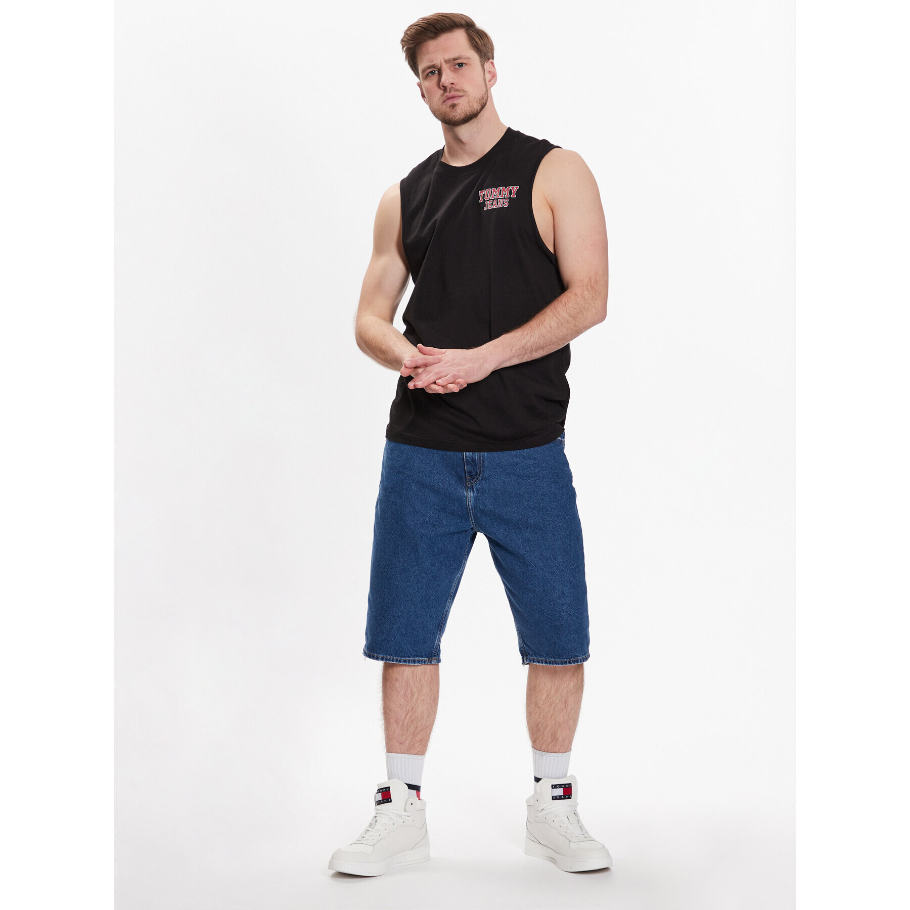Tommy Jeans Дънкови шорти Aiden DM0DM16154 Син Baggy Fit - Pepit.bg