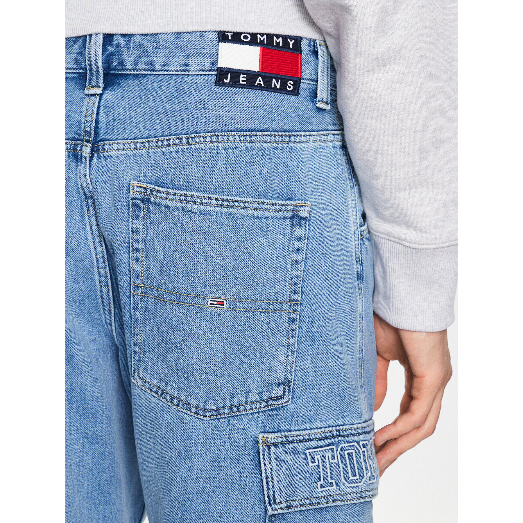 Tommy Jeans Дънкови шорти Aiden DM0DM16411 Син Relaxed Fit - Pepit.bg