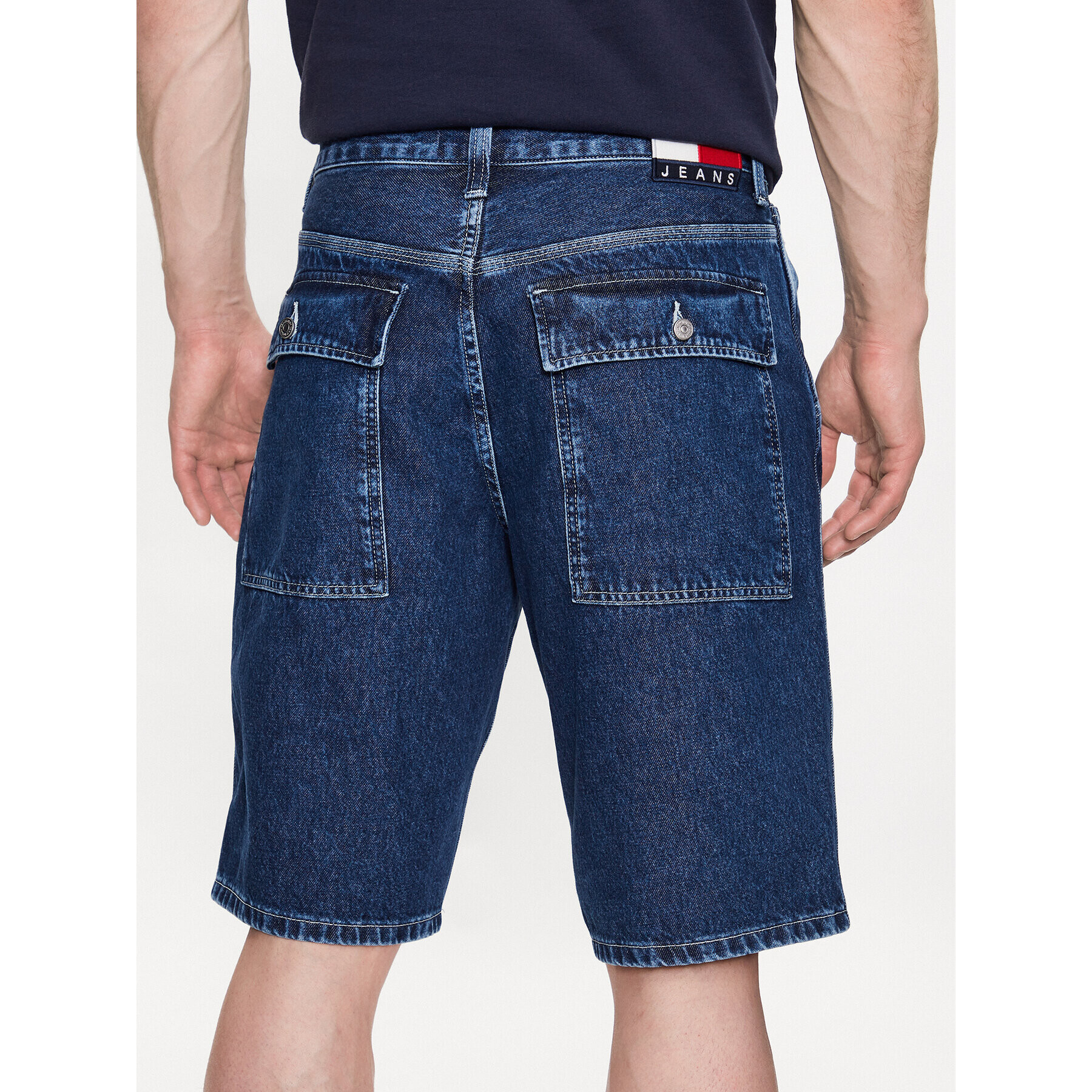 Tommy Jeans Дънкови шорти Aiden DM0DM16752 Син Relaxed Fit - Pepit.bg