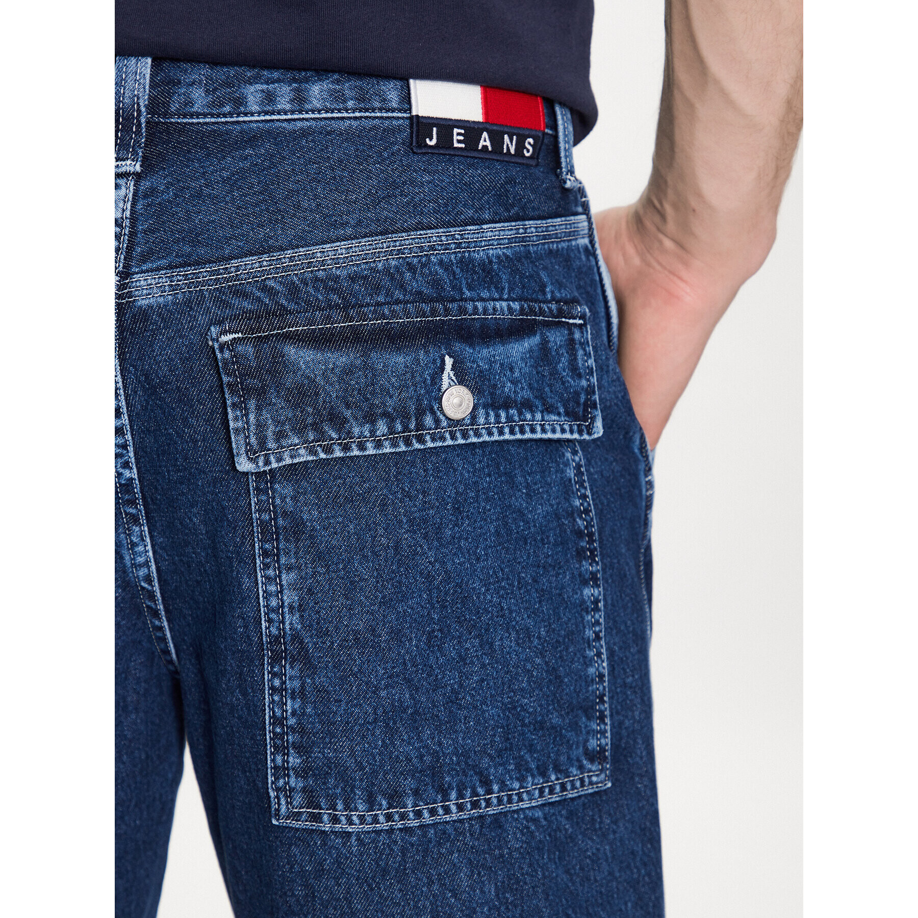 Tommy Jeans Дънкови шорти Aiden DM0DM16752 Син Relaxed Fit - Pepit.bg