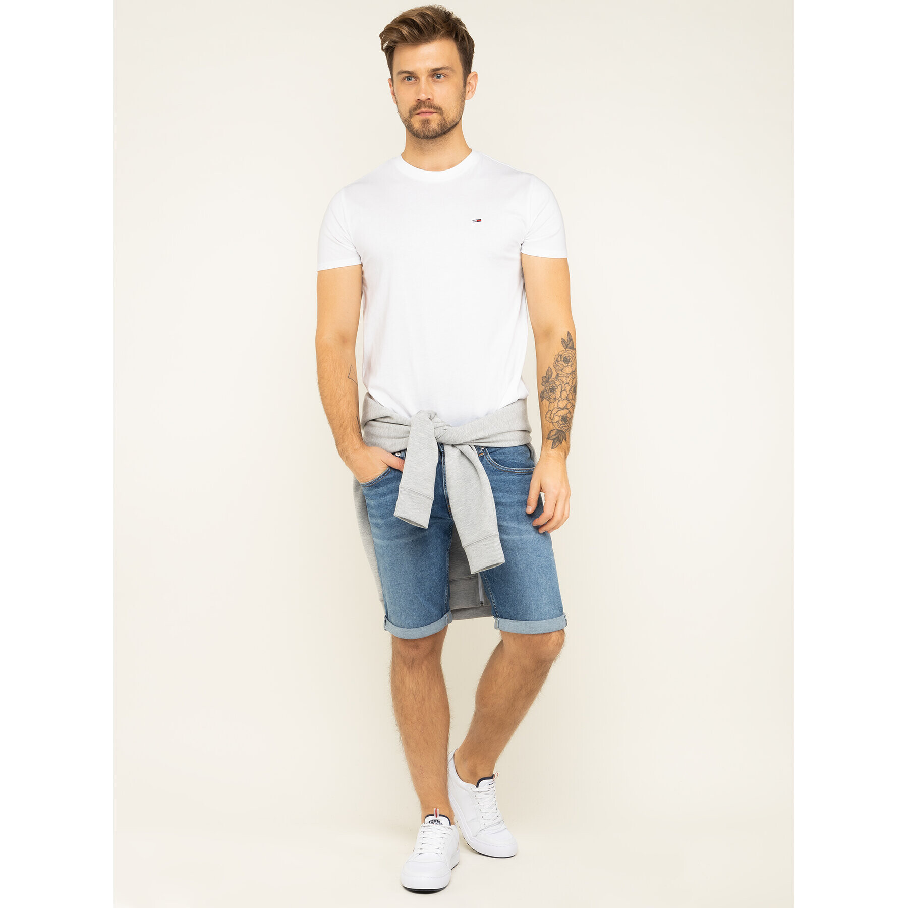 Tommy Jeans Дънкови шорти DM0DM07150 Тъмносин Slim Fit - Pepit.bg