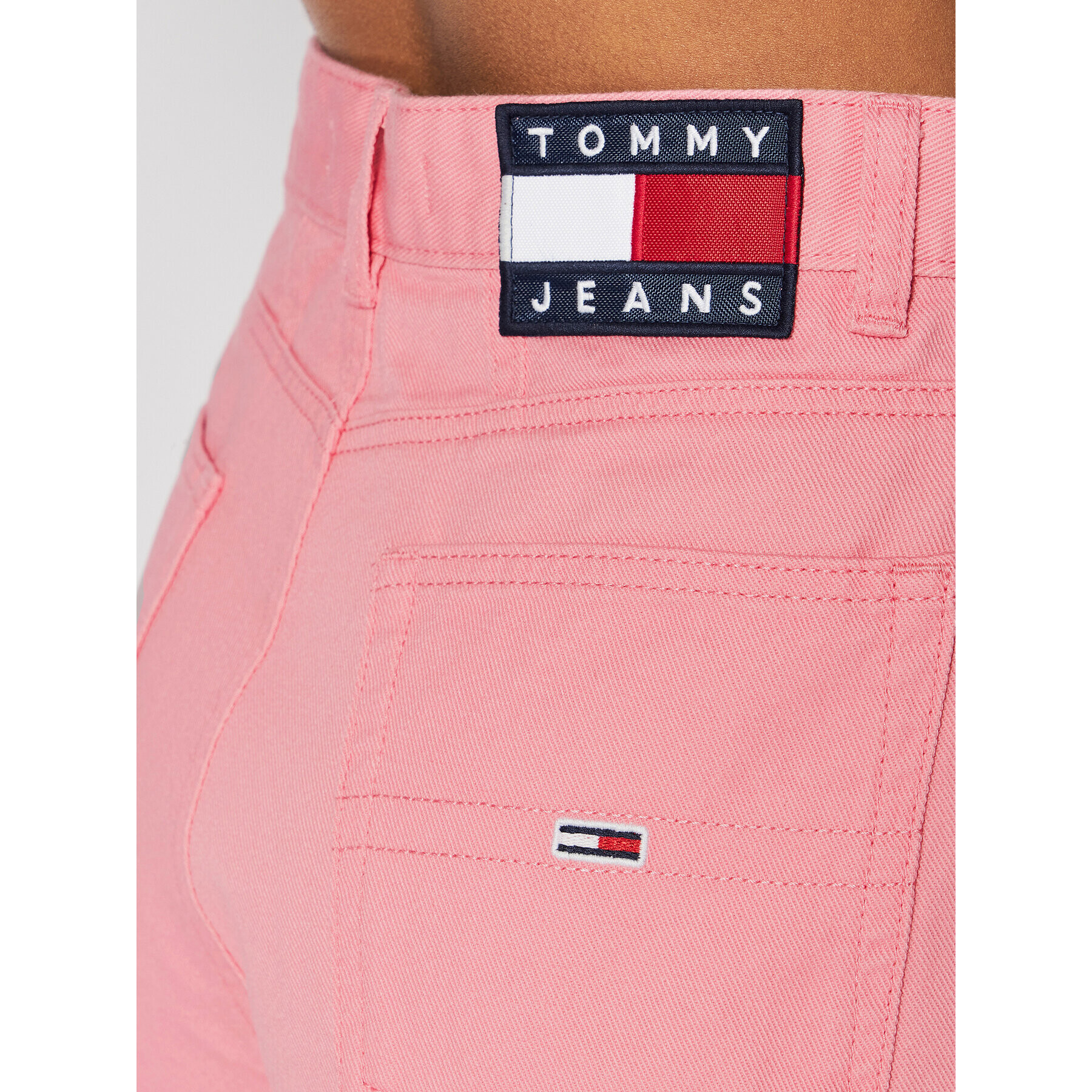 Tommy Jeans Дънкови шорти DW0DW12163 Розов Mom Fit - Pepit.bg