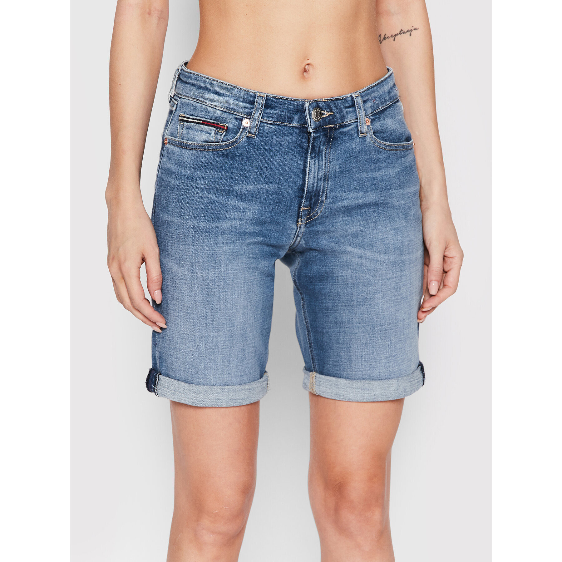Tommy Jeans Дънкови шорти DW0DW12518 Син Regular Fit - Pepit.bg