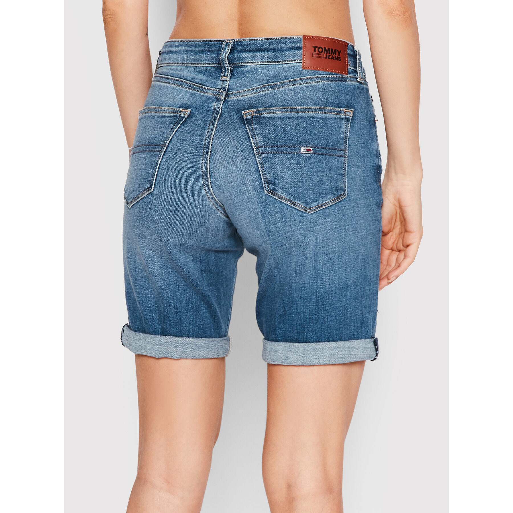 Tommy Jeans Дънкови шорти DW0DW12518 Син Regular Fit - Pepit.bg