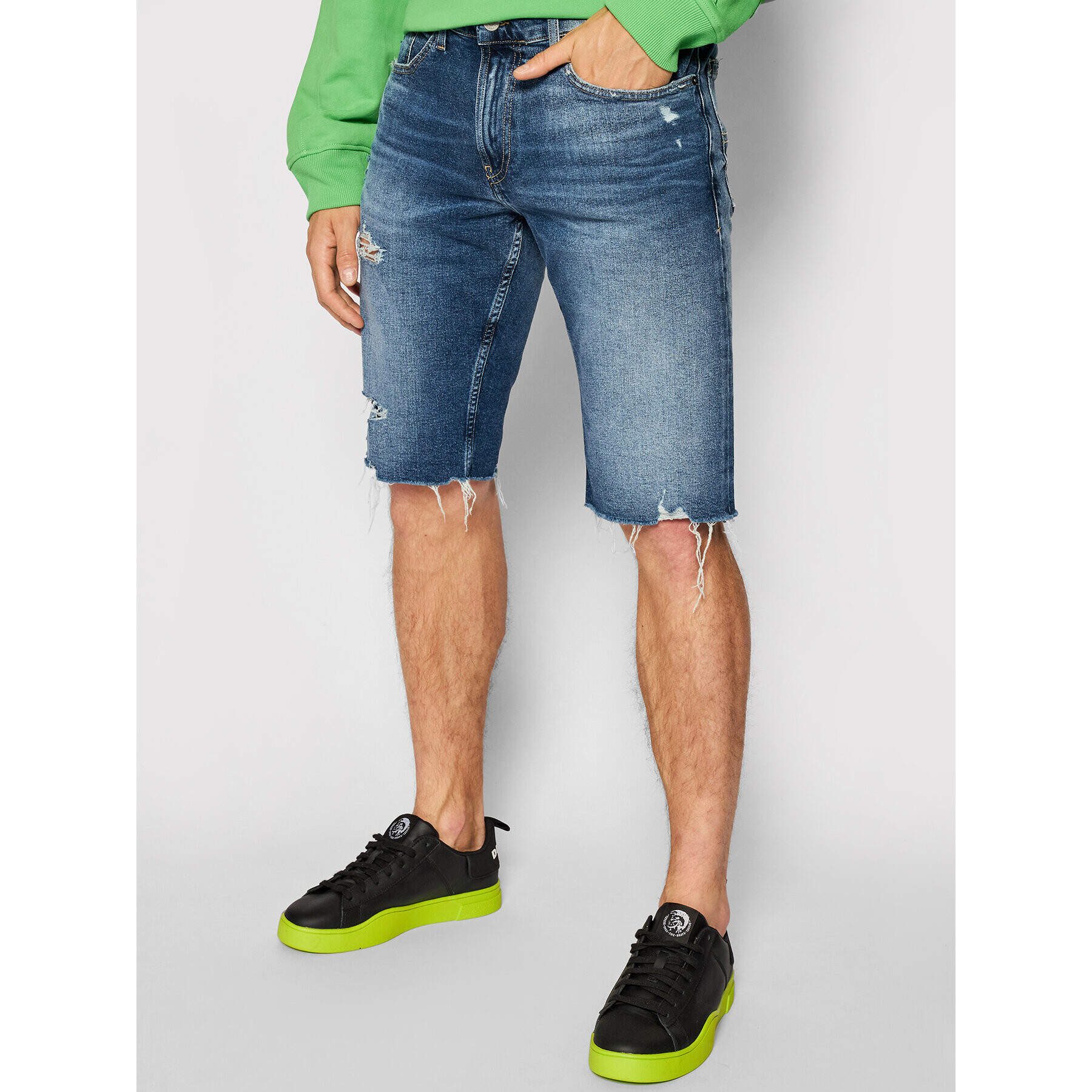 Tommy Jeans Дънкови шорти Ronnie DM0DM11660 Син Relaxed Fit - Pepit.bg