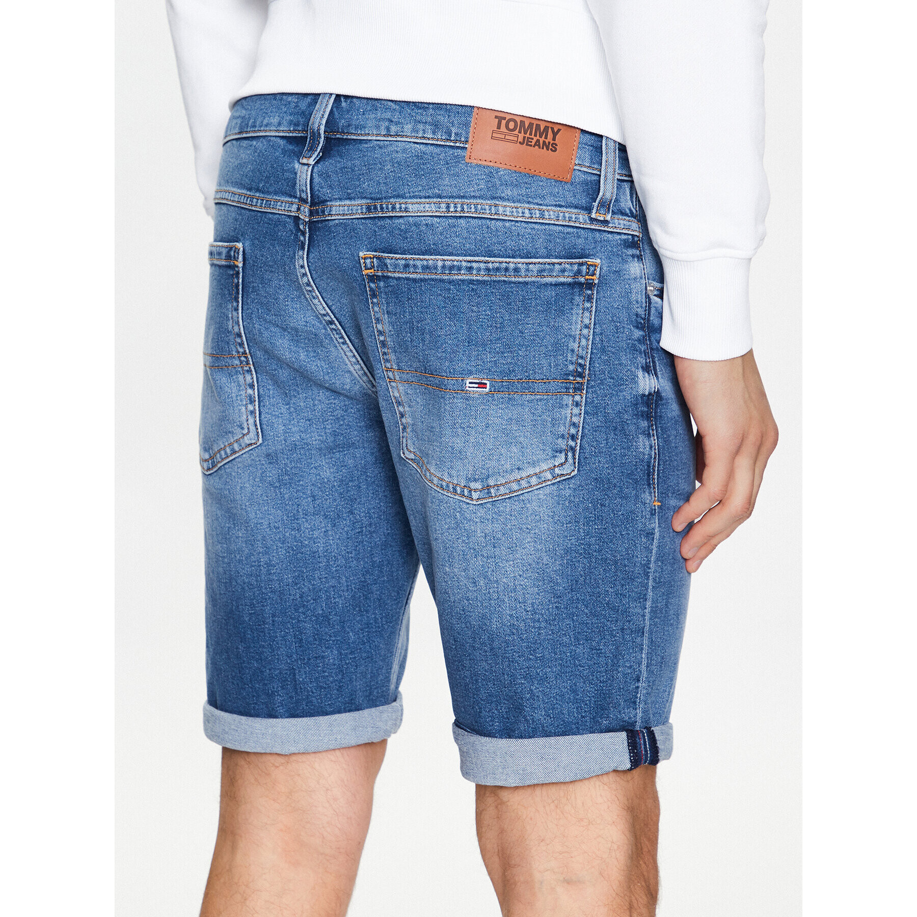 Tommy Jeans Дънкови шорти Ronnie DM0DM16145 Син Relaxed Fit - Pepit.bg