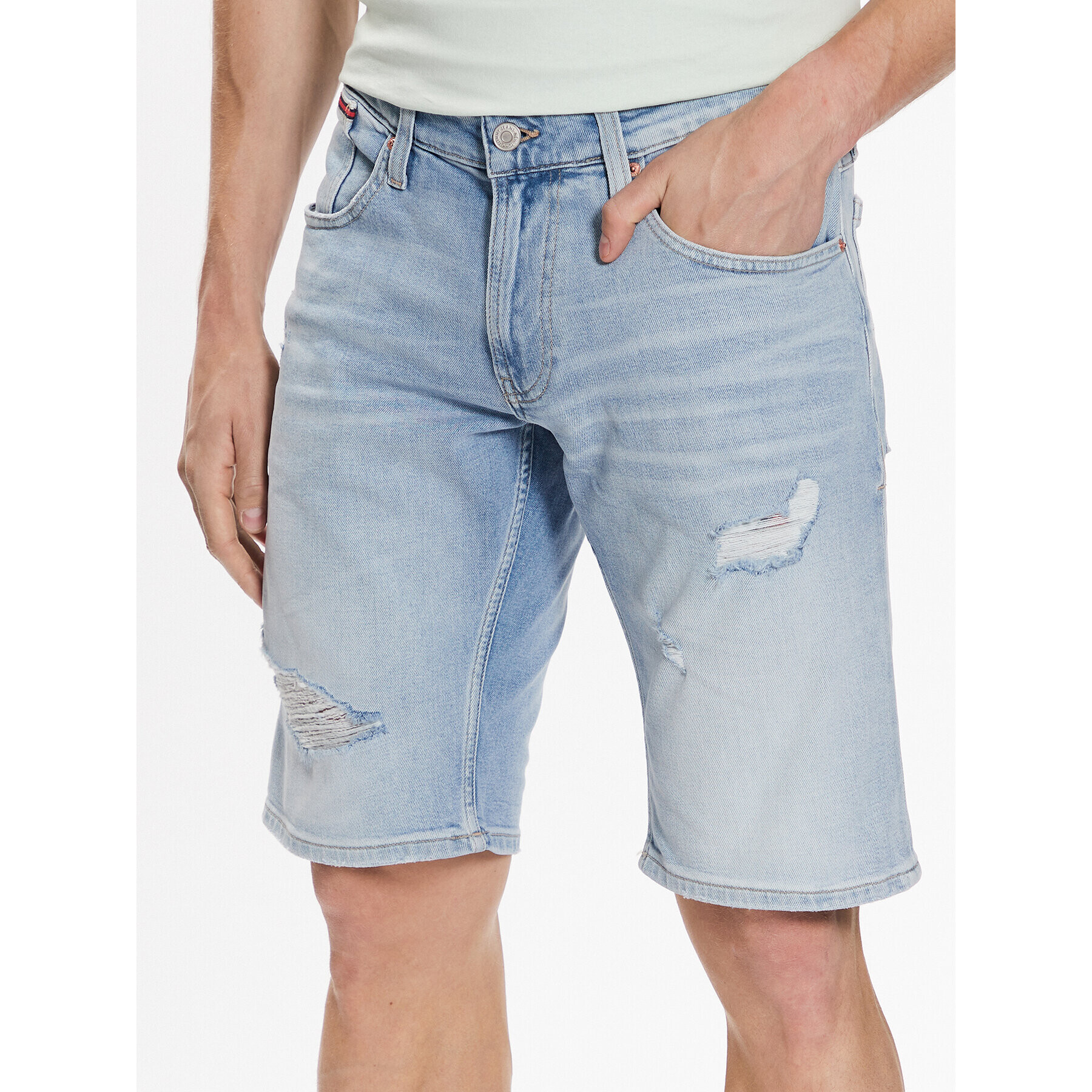 Tommy Jeans Дънкови шорти Ronnie DM0DM16147 Син Relaxed Fit - Pepit.bg