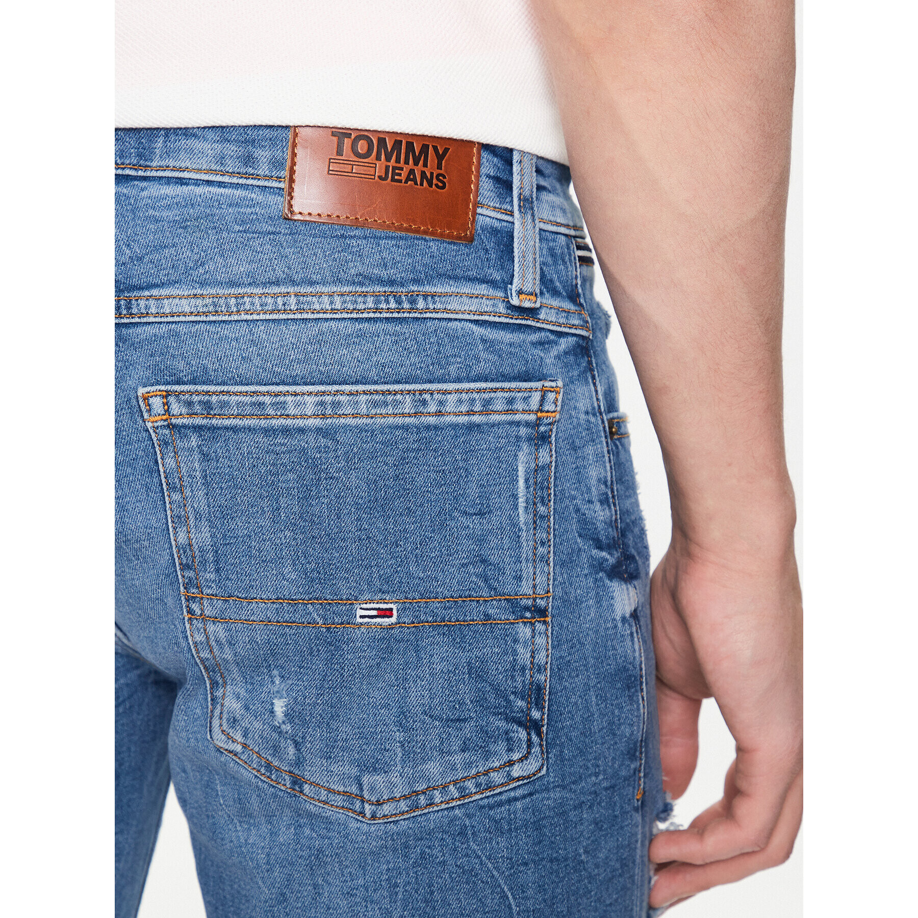 Tommy Jeans Дънкови шорти Ronnie DM0DM16148 Син Relaxed Fit - Pepit.bg