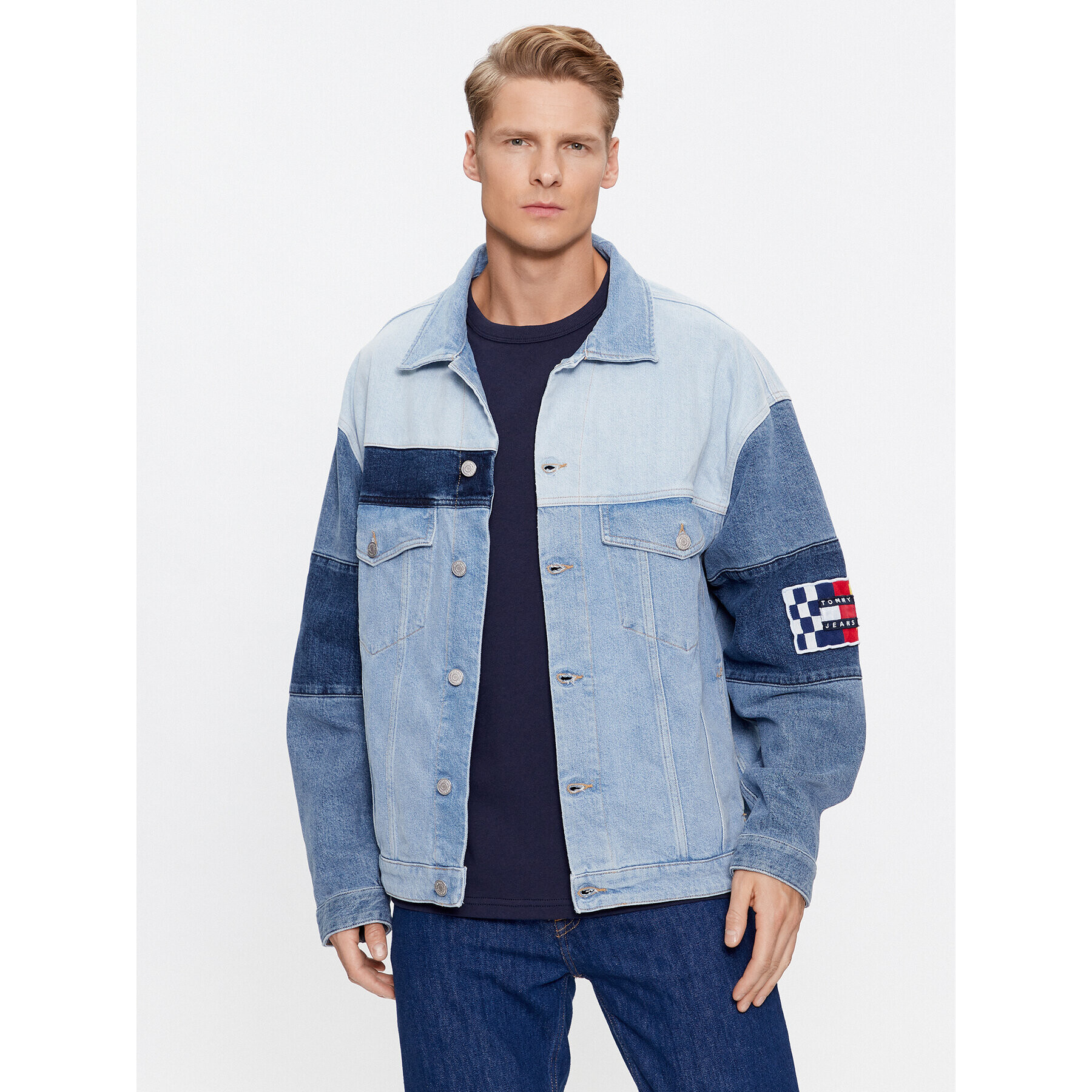 Tommy Jeans Дънково яке Aiden DM0DM16737 Син Oversize - Pepit.bg