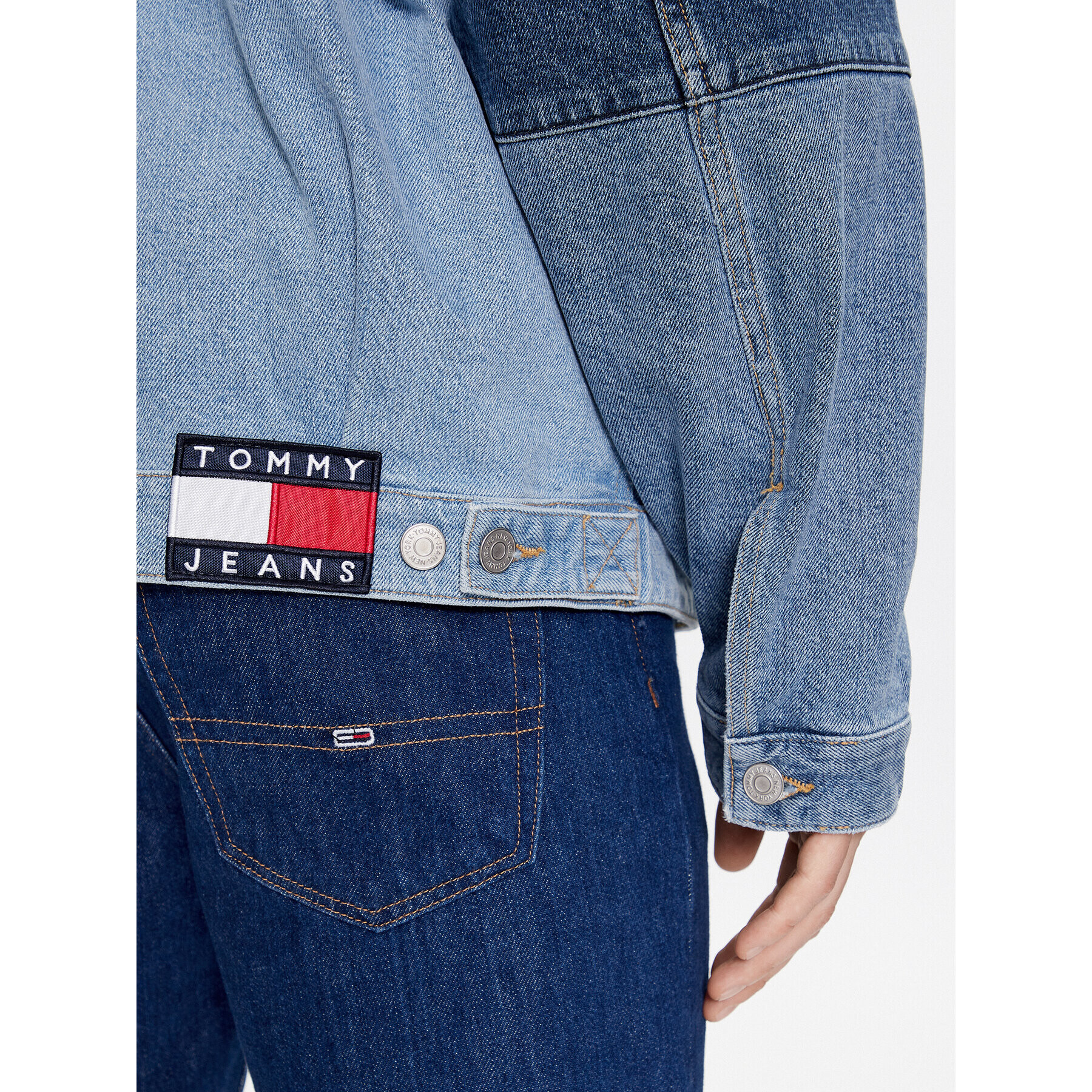 Tommy Jeans Дънково яке Aiden DM0DM16737 Син Oversize - Pepit.bg