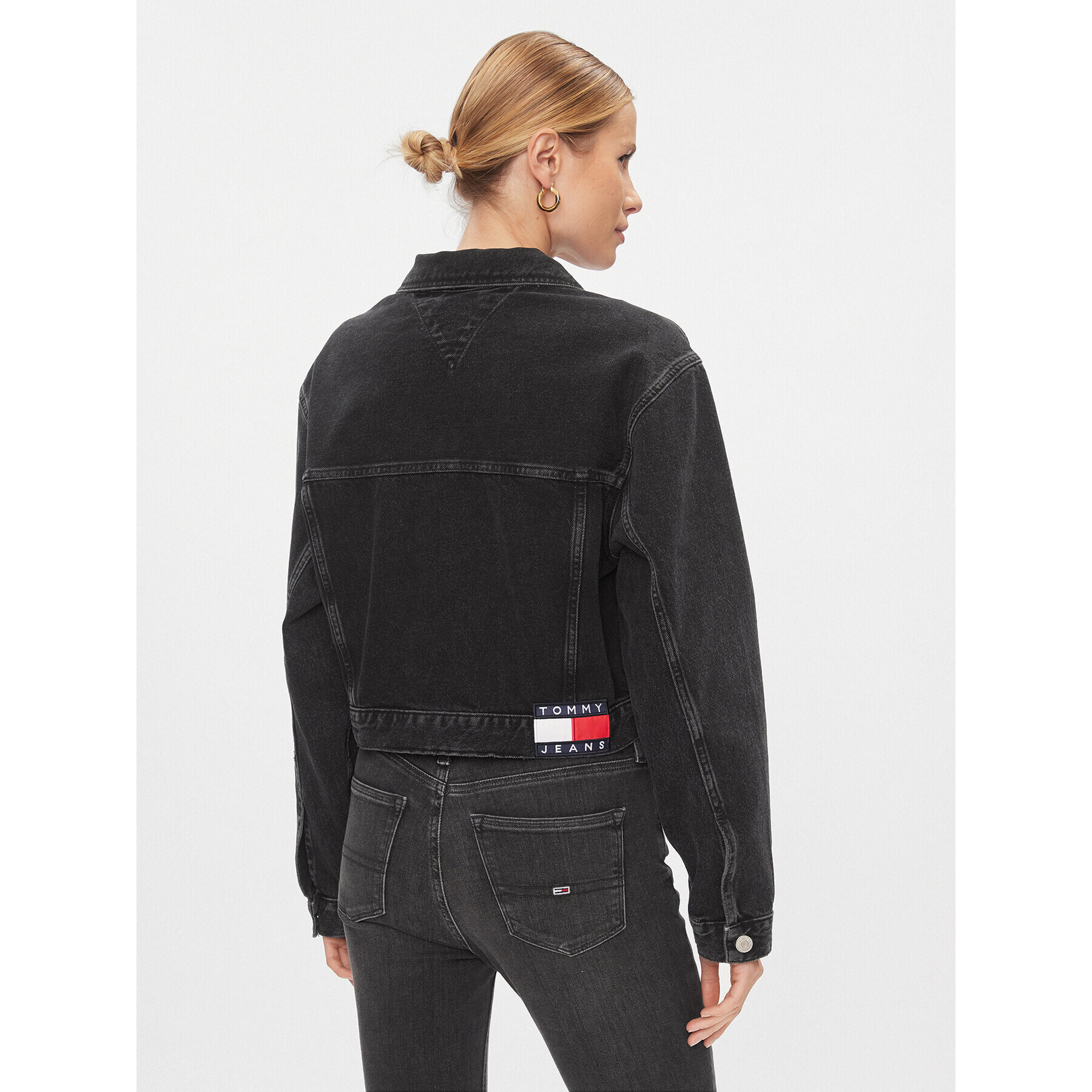 Tommy Jeans Дънково яке Claire DW0DW16054 Черен Regular Fit - Pepit.bg