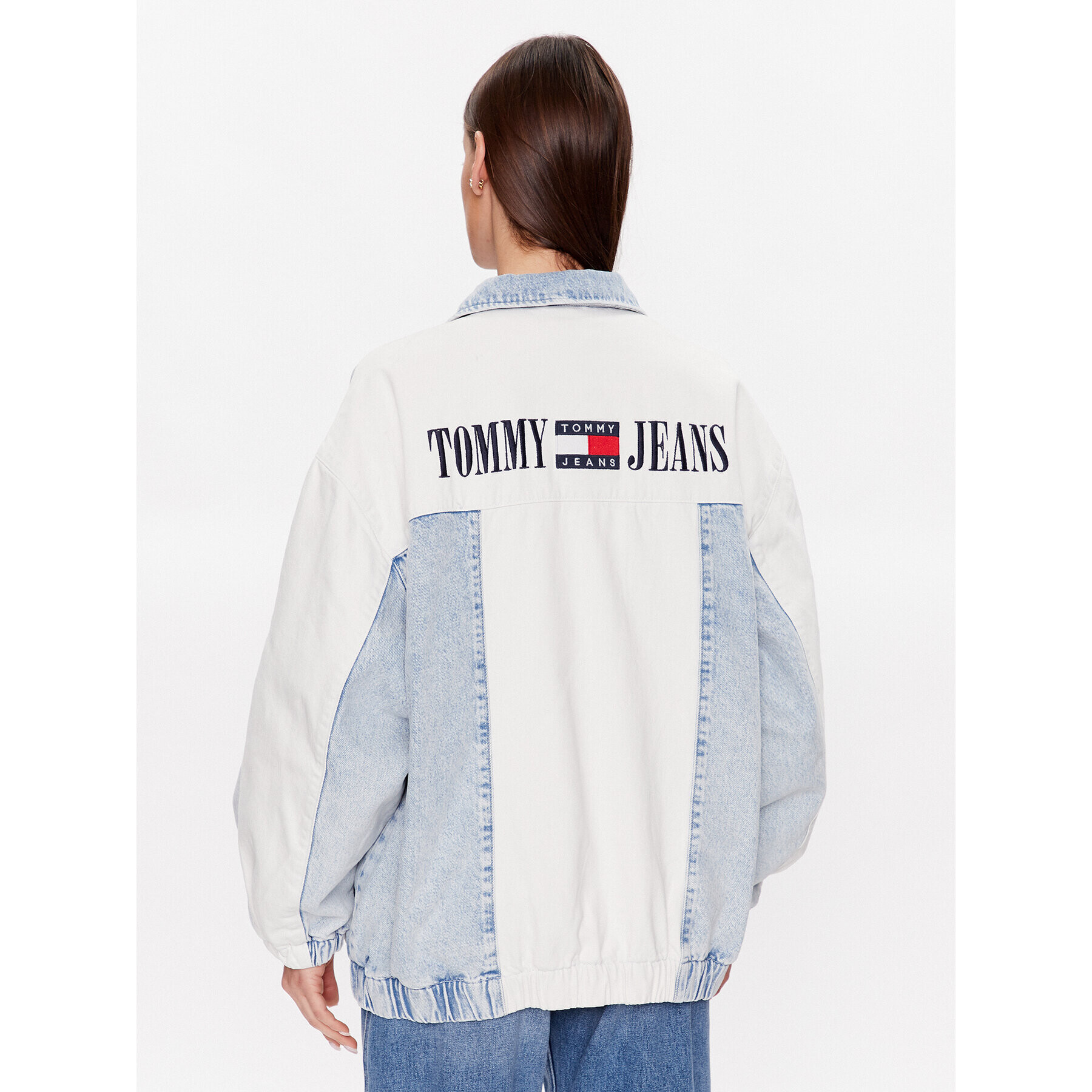 Tommy Jeans Дънково яке College DW0DW15617 Син Oversize - Pepit.bg