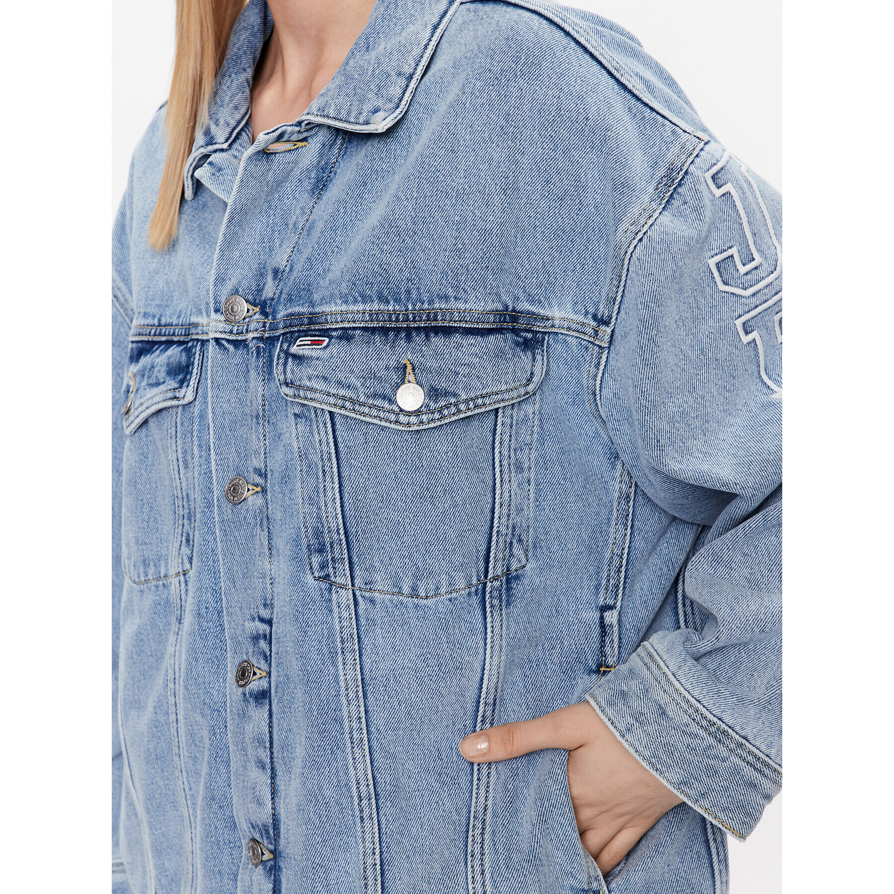 Tommy Jeans Дънково яке Daisy DW0DW15616 Син Oversize - Pepit.bg