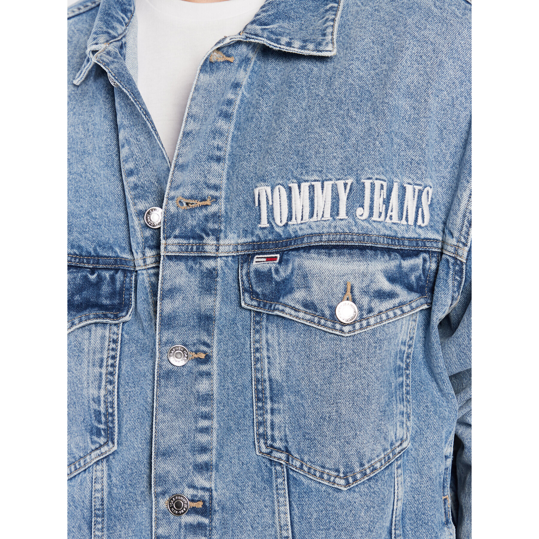 Tommy Jeans Дънково яке DM0DM15611 Син Oversize - Pepit.bg