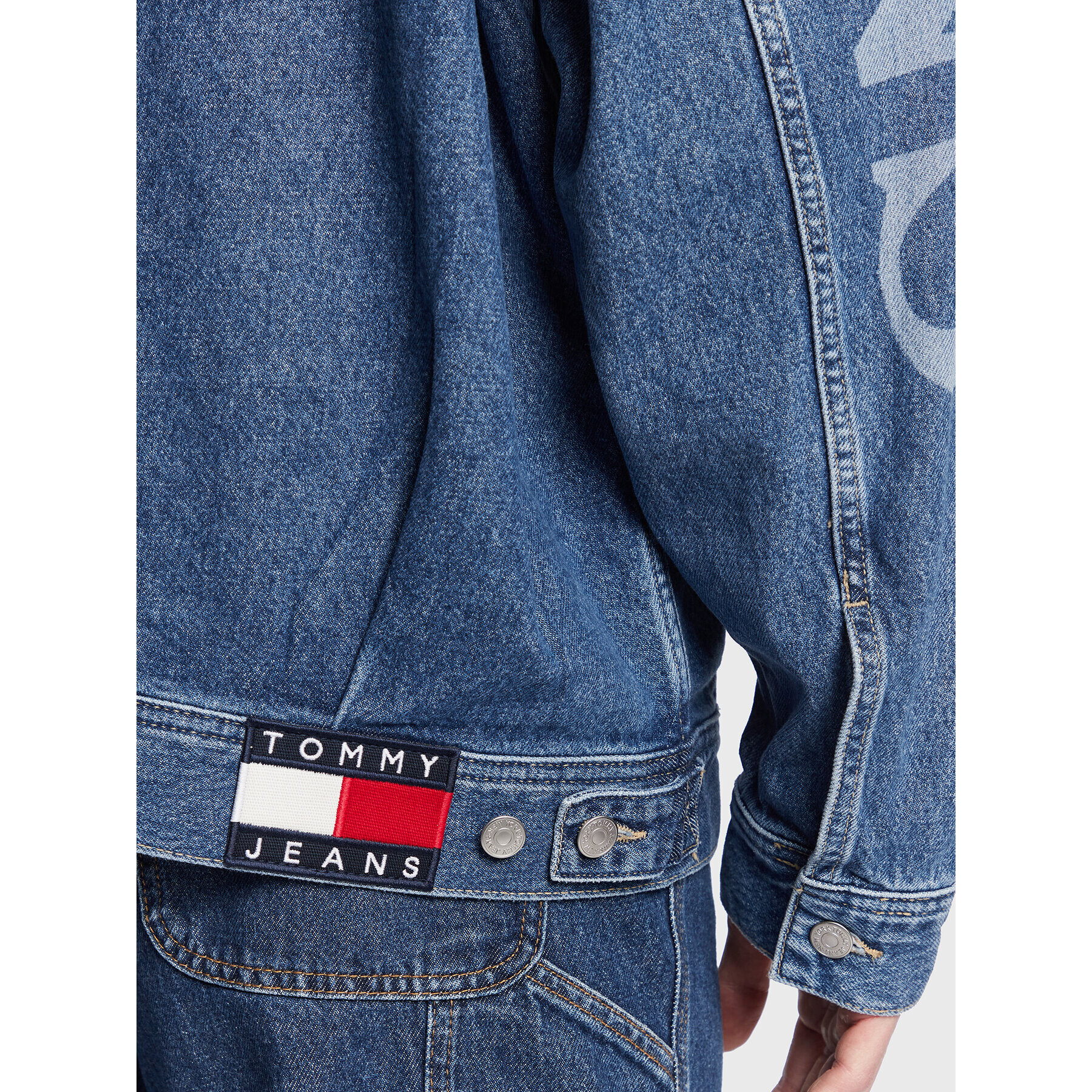 Tommy Jeans Дънково яке DM0DM15614 Син Oversize - Pepit.bg