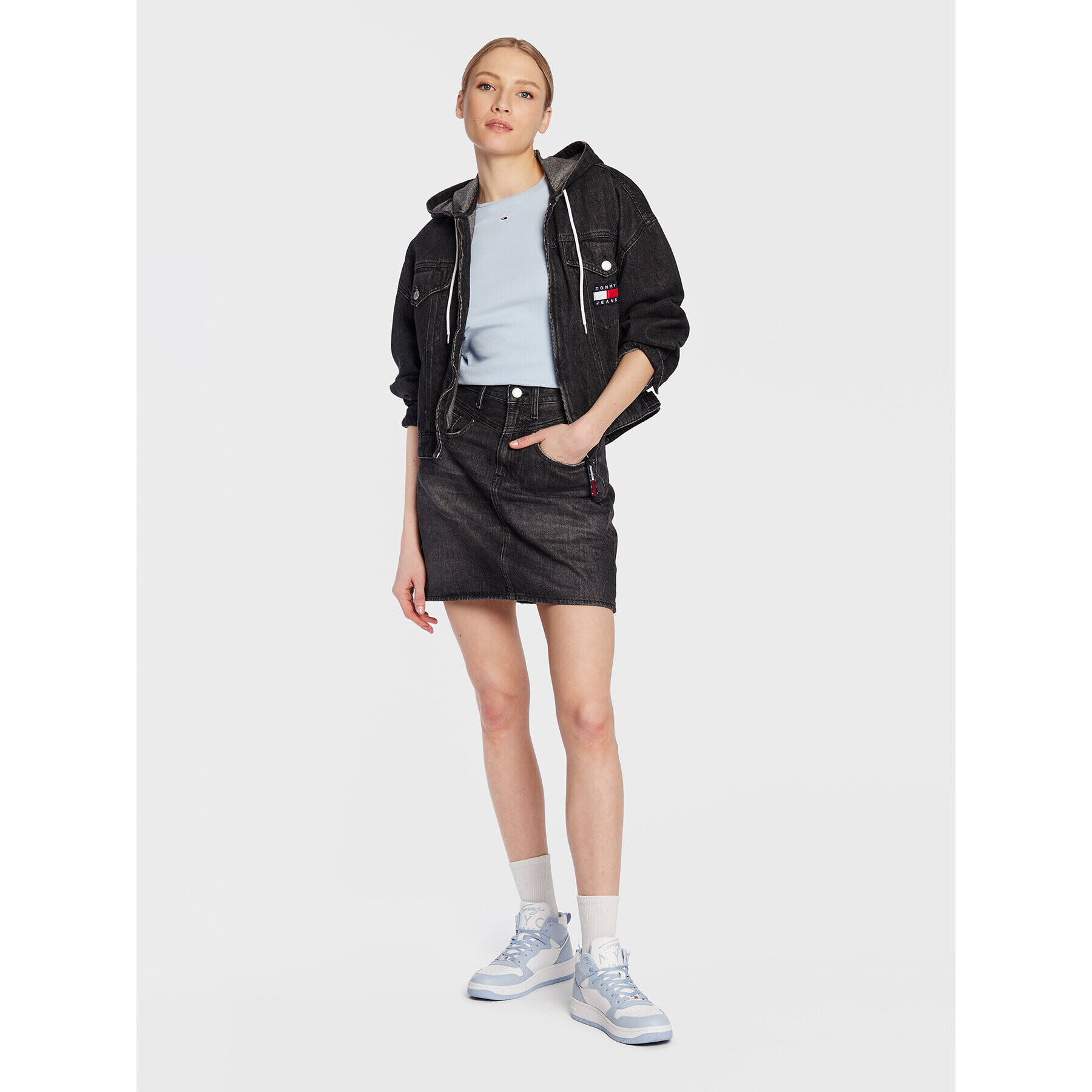Tommy Jeans Дънково яке DW0DW14803 Черен Oversize - Pepit.bg