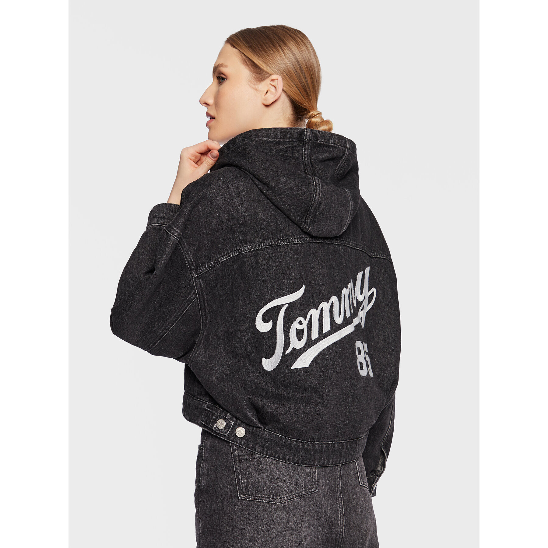Tommy Jeans Дънково яке DW0DW14803 Черен Oversize - Pepit.bg