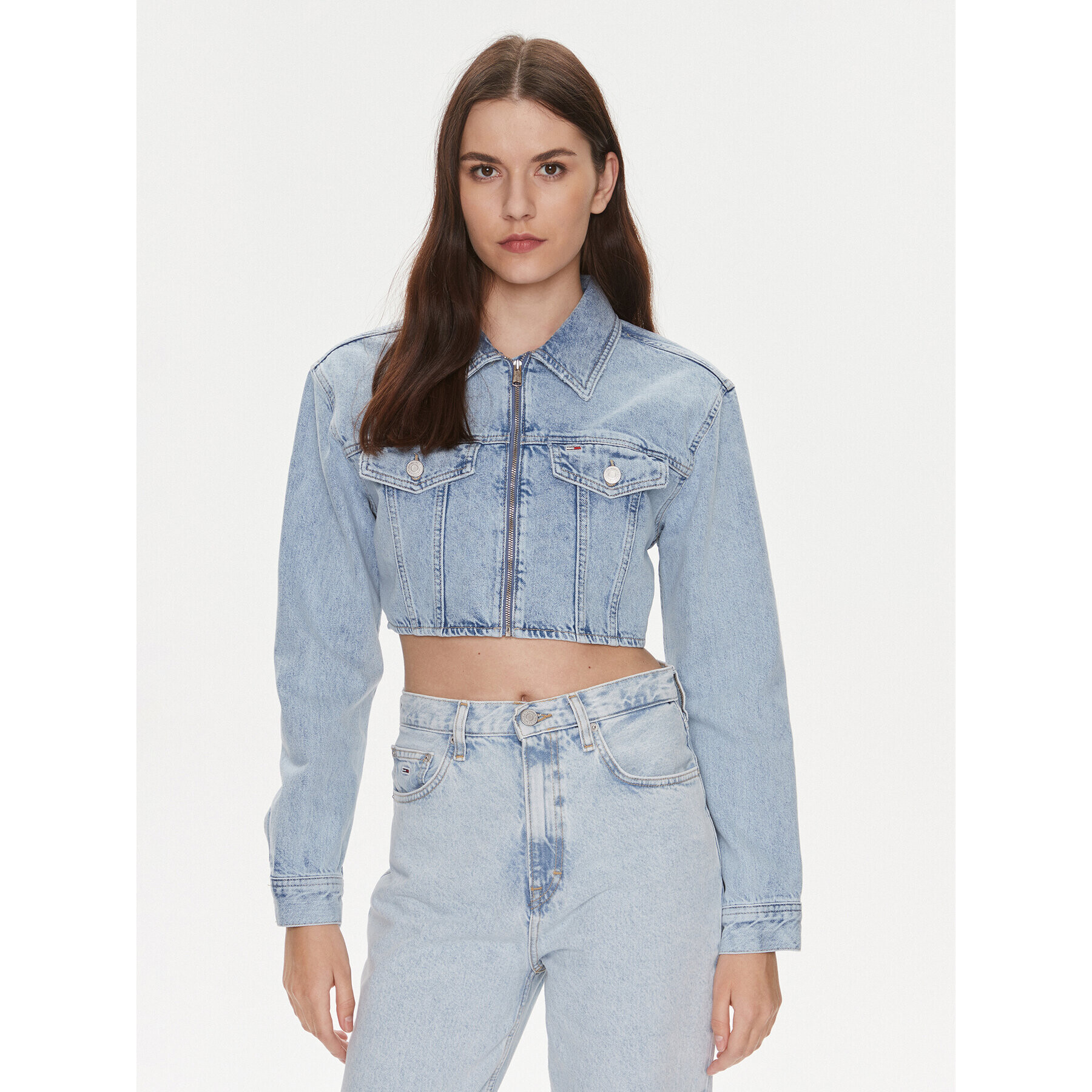 Tommy Jeans Дънково яке DW0DW17450 Син Slim Fit - Pepit.bg