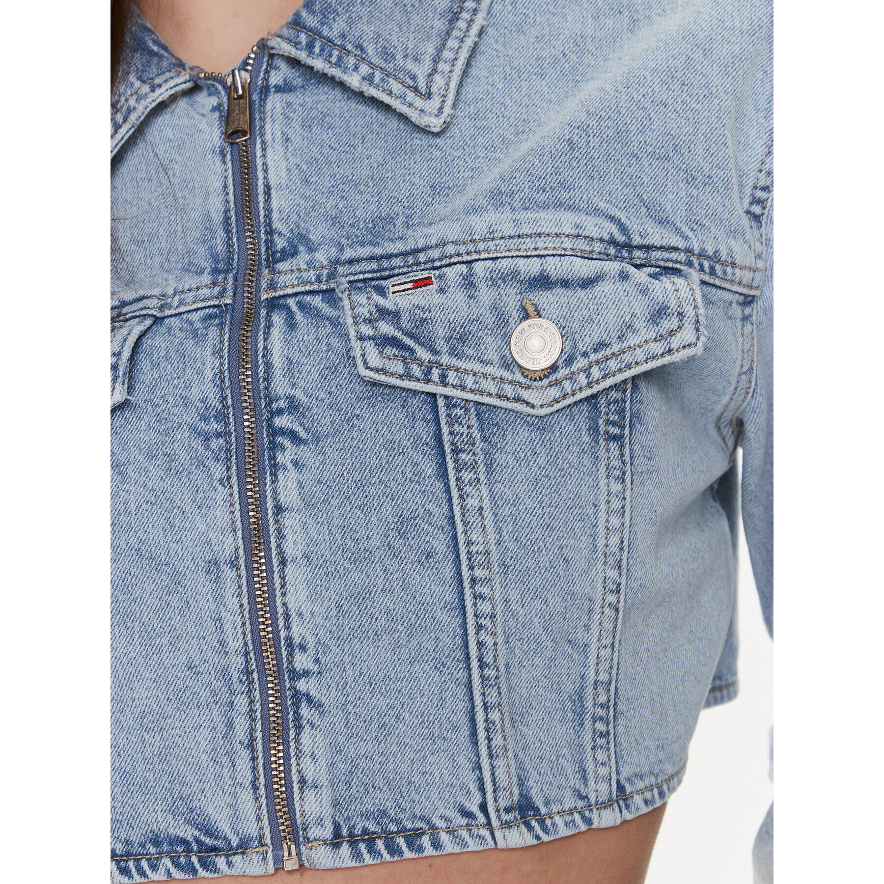 Tommy Jeans Дънково яке DW0DW17450 Син Slim Fit - Pepit.bg