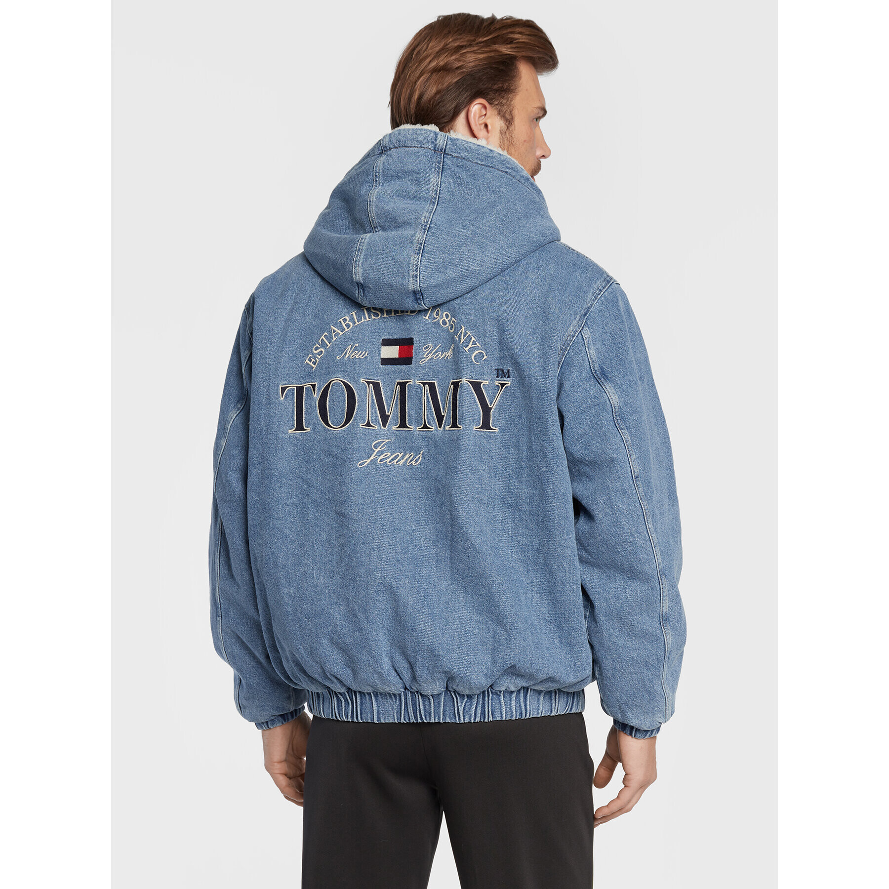 Tommy Jeans Дънково яке Sherpa DM0DM14867 Син Regular Fit - Pepit.bg