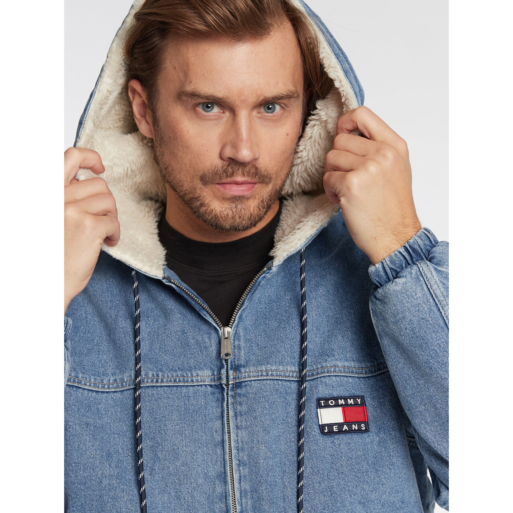 Tommy Jeans Дънково яке Sherpa DM0DM14867 Син Regular Fit - Pepit.bg