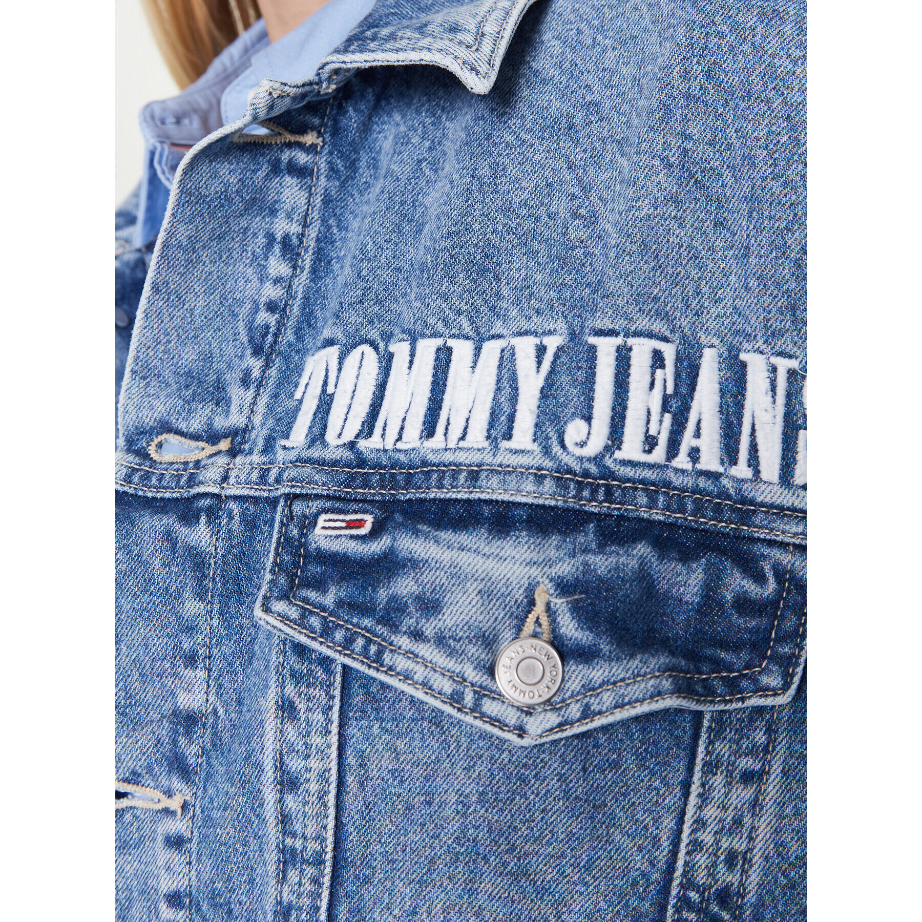 Tommy Jeans Дънково яке Trucker DW0DW14846 Син Oversize - Pepit.bg