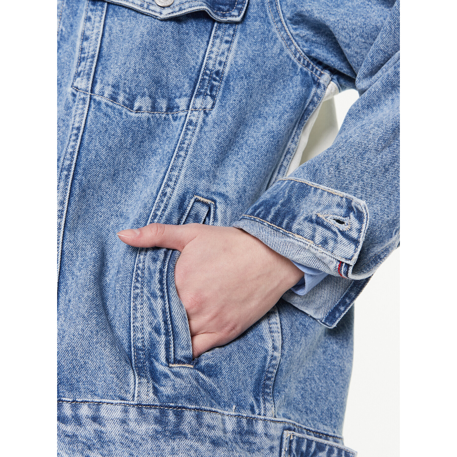 Tommy Jeans Дънково яке Trucker DW0DW14846 Син Oversize - Pepit.bg
