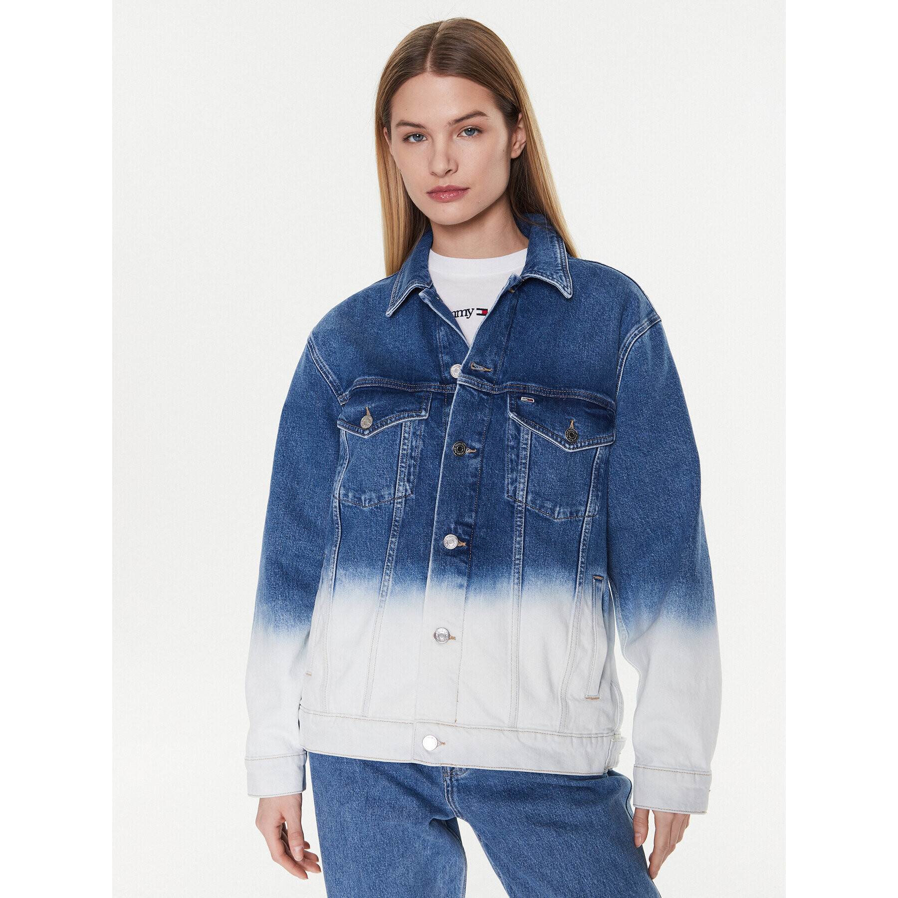 Tommy Jeans Дънково яке Trucker DW0DW14848 Син Oversize - Pepit.bg