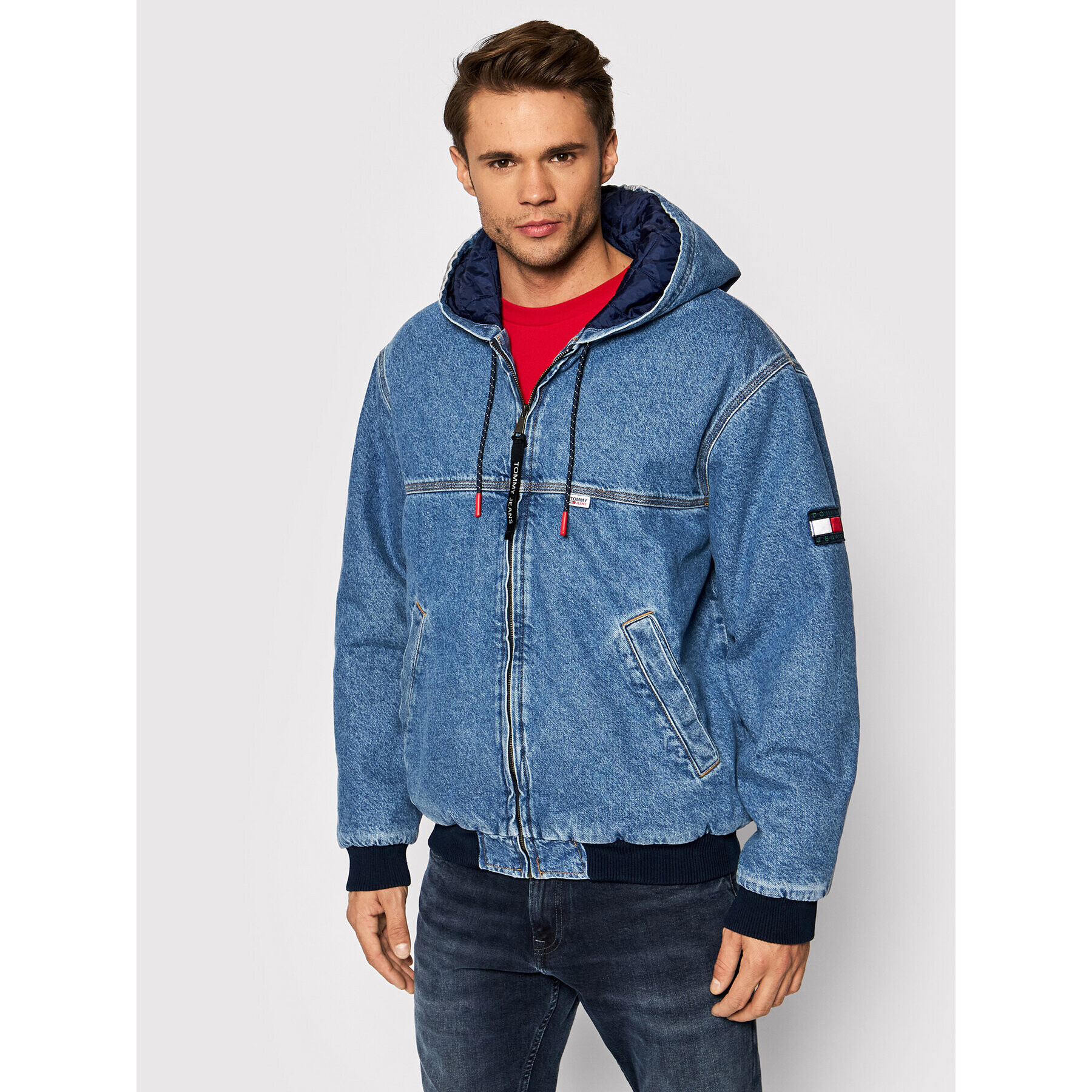 Tommy Jeans Дънково яке DM0DM11574 Син Relaxed Fit - Pepit.bg