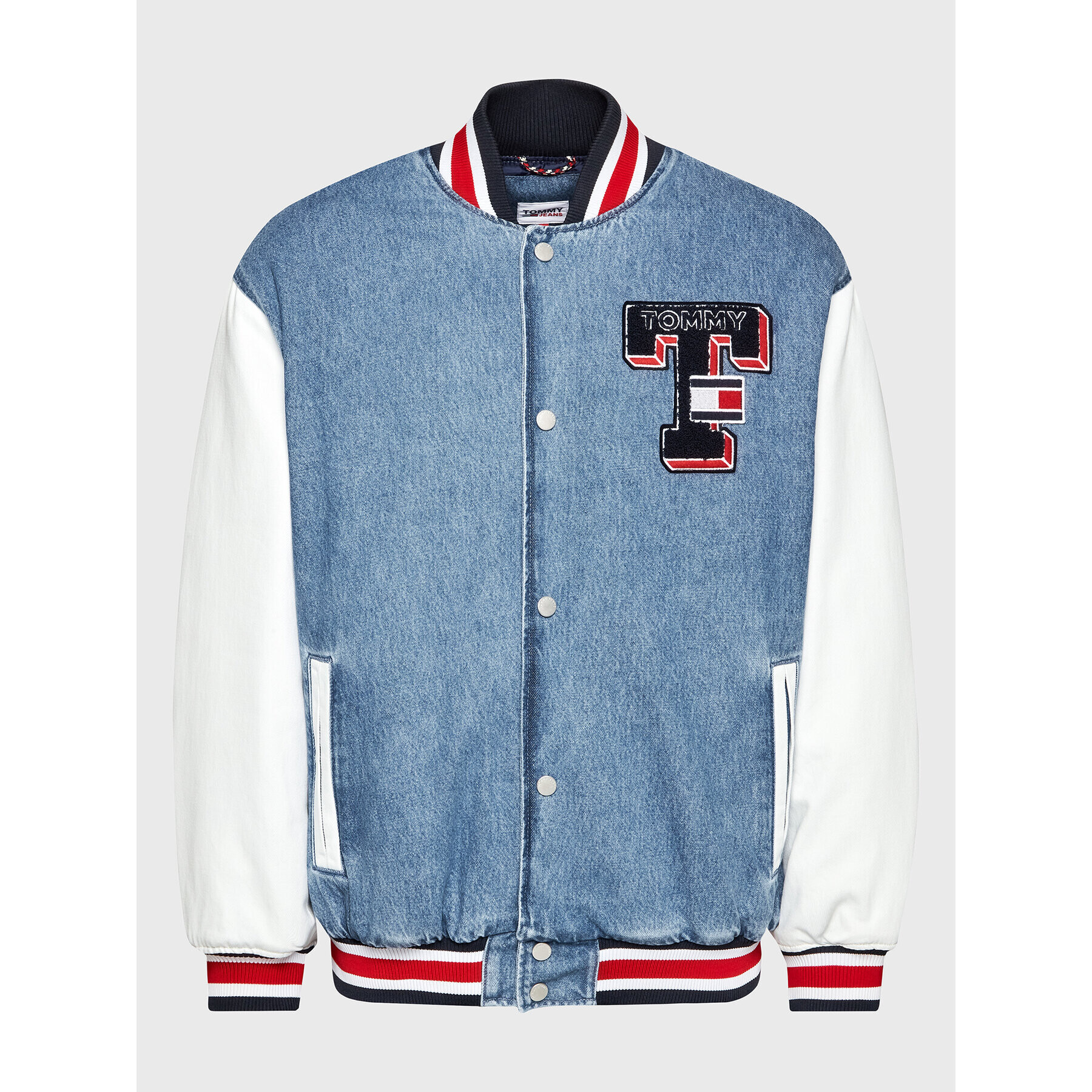 Tommy Jeans Дънково яке Letterman DM0DM14861 Син Regular Fit - Pepit.bg