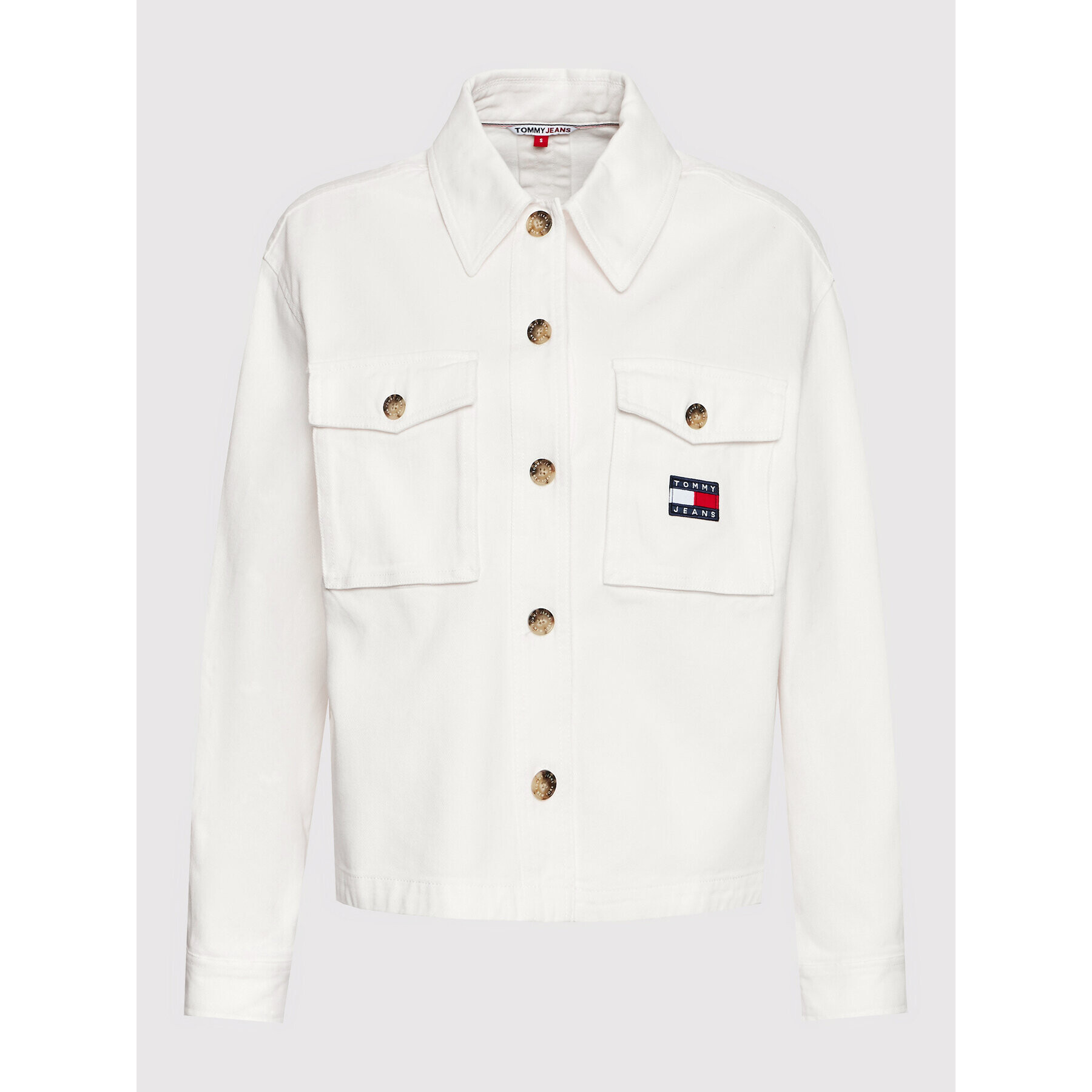 Tommy Jeans Дънково яке Surplus DW0DW12899 Бял Regular Fit - Pepit.bg
