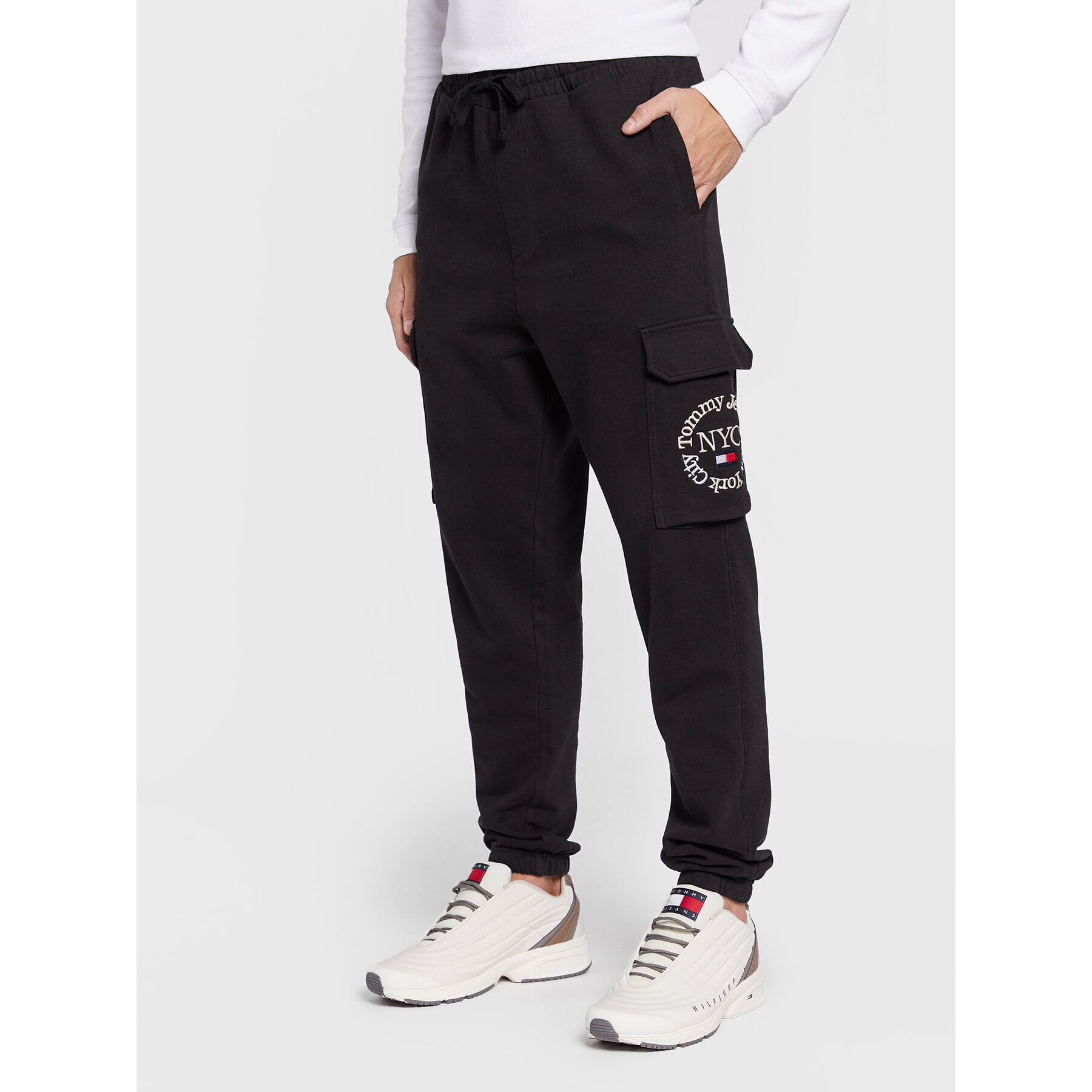 Tommy Jeans Долнище анцуг Timeless DM0DM14277 Черен Regular Fit - Pepit.bg