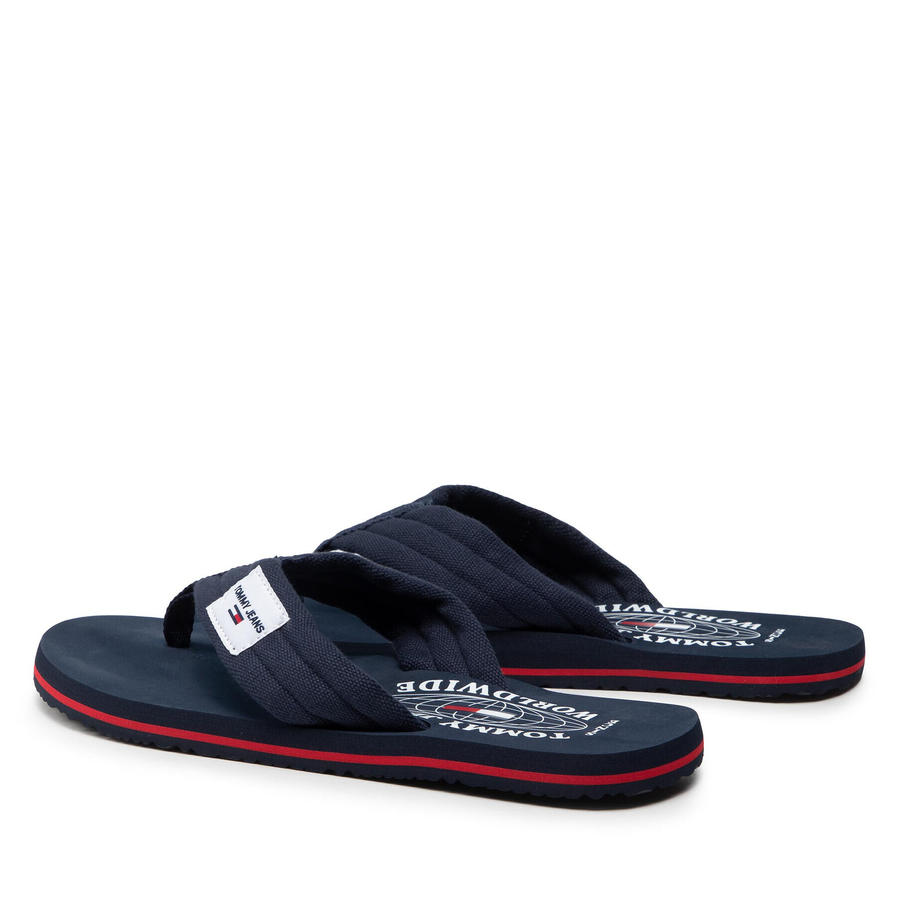 Tommy Jeans Джапанки Beach Sandal EM0EM01002 Тъмносин - Pepit.bg