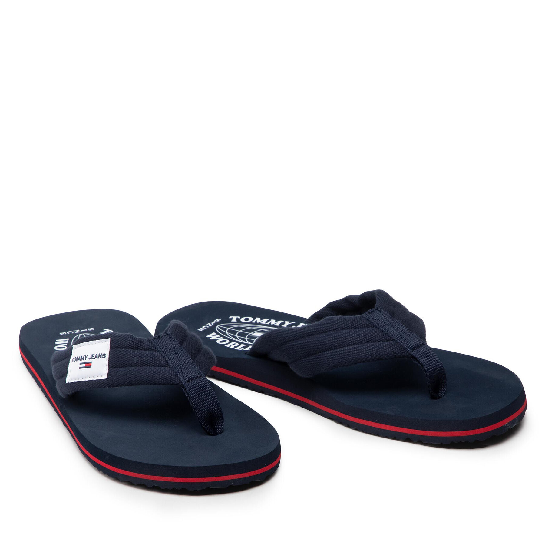 Tommy Jeans Джапанки Beach Sandal EM0EM01002 Тъмносин - Pepit.bg