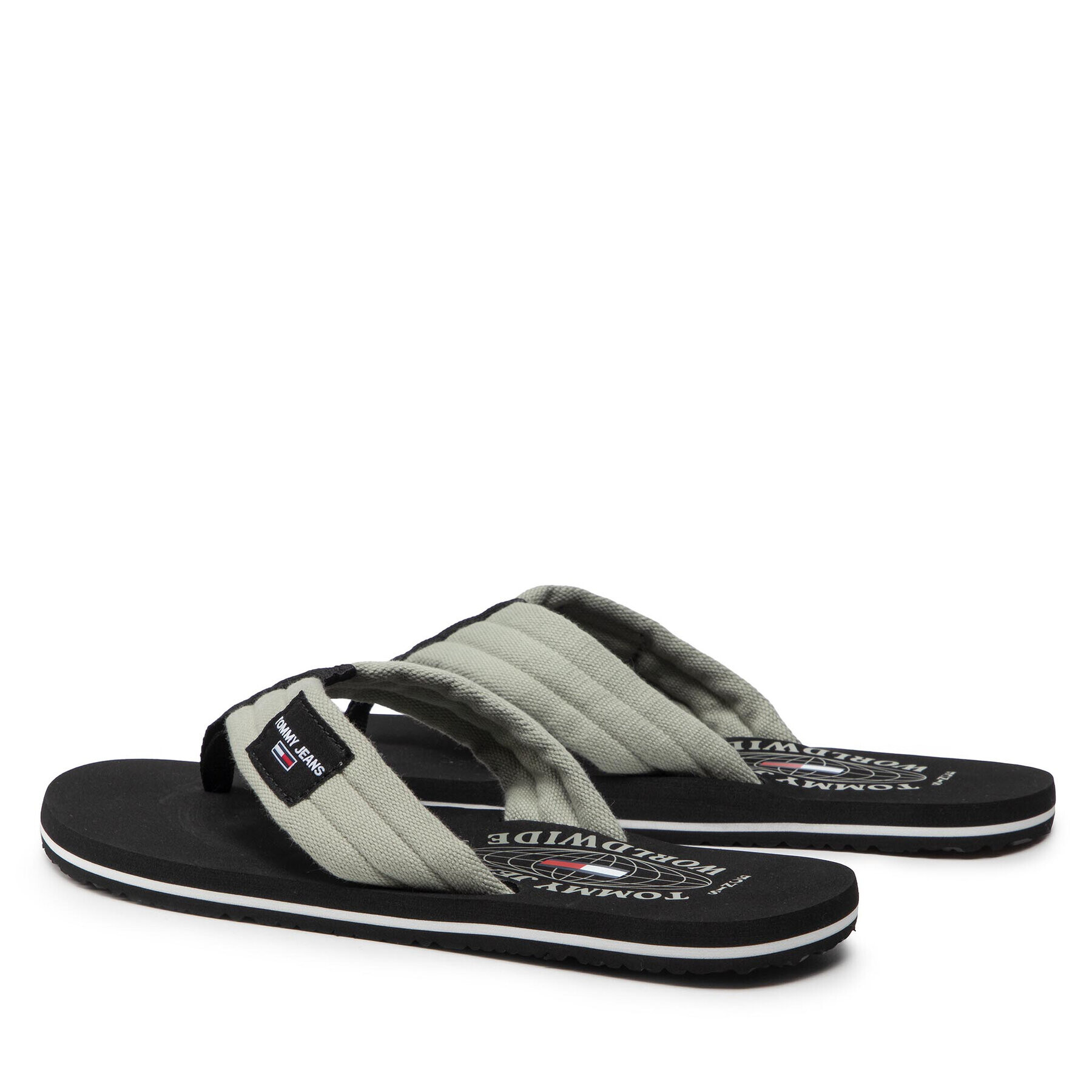 Tommy Jeans Джапанки Beach Sandal EM0EM01002 Зелен - Pepit.bg
