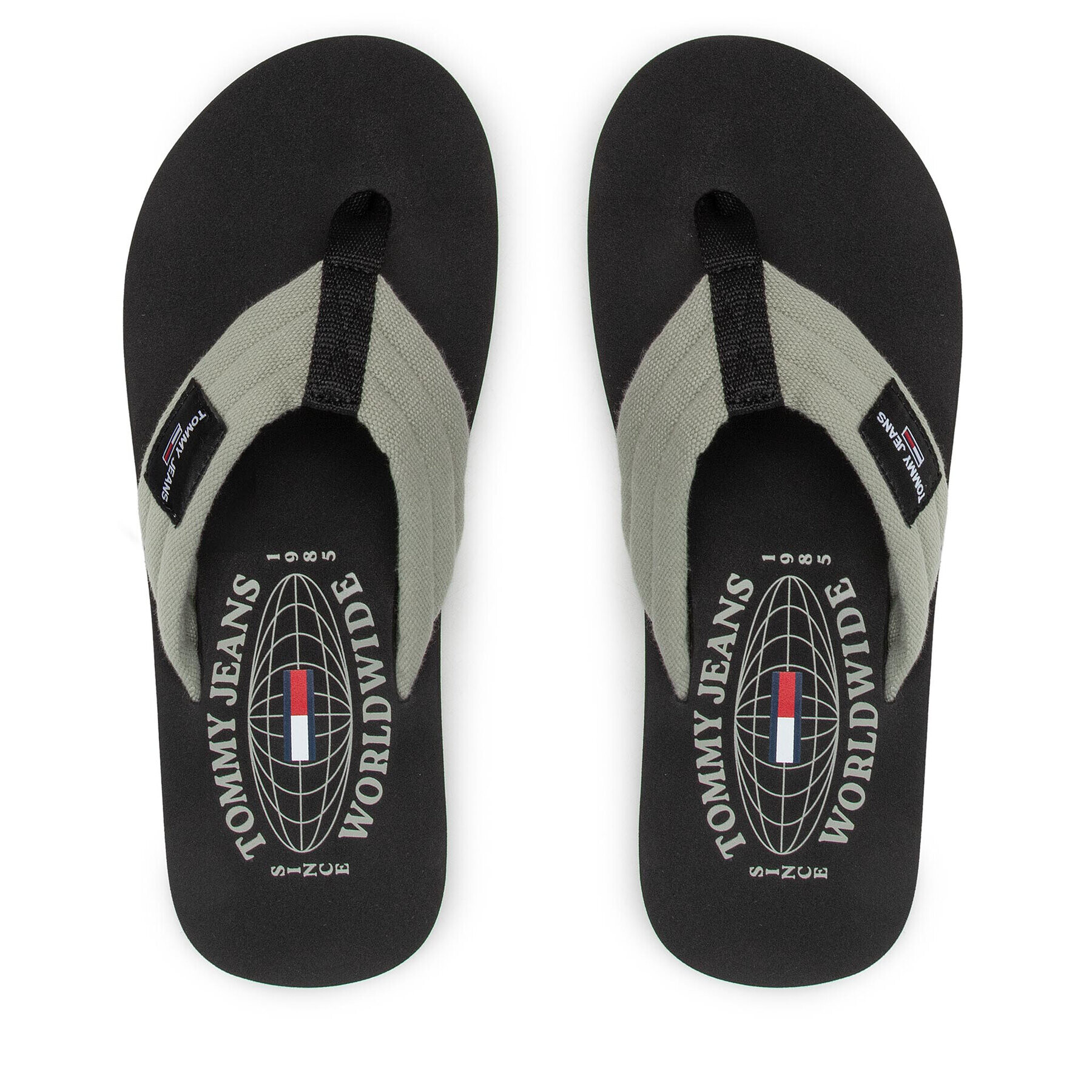 Tommy Jeans Джапанки Beach Sandal EM0EM01002 Зелен - Pepit.bg