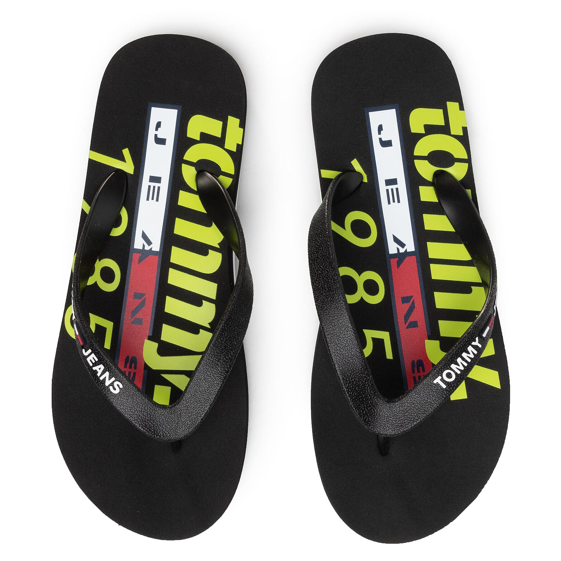 Tommy Jeans Джапанки Beach Sandal Print EM0EM00430 Черен - Pepit.bg