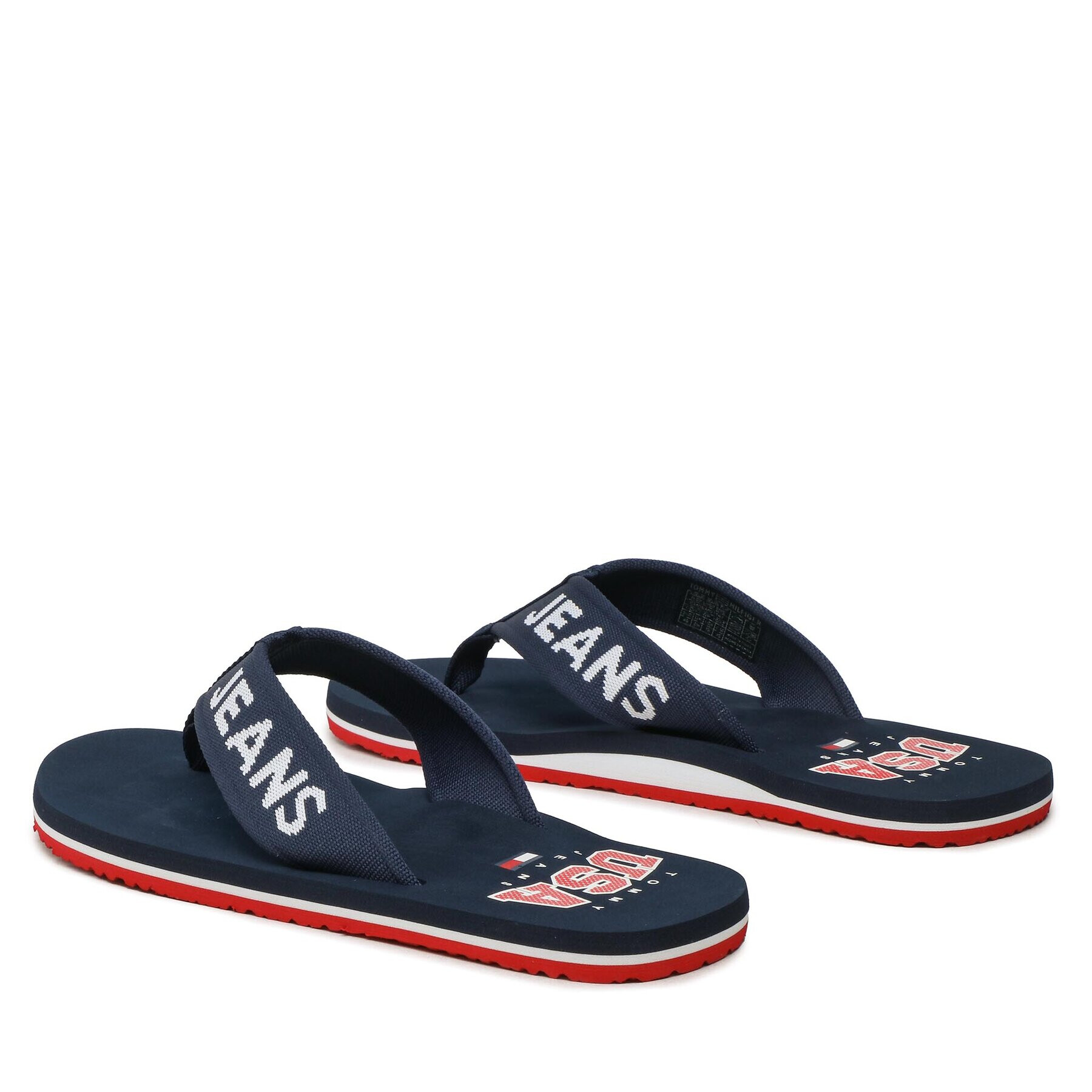 Tommy Jeans Джапанки Flip Flop Logo Tape EM0EM01147 Тъмносин - Pepit.bg